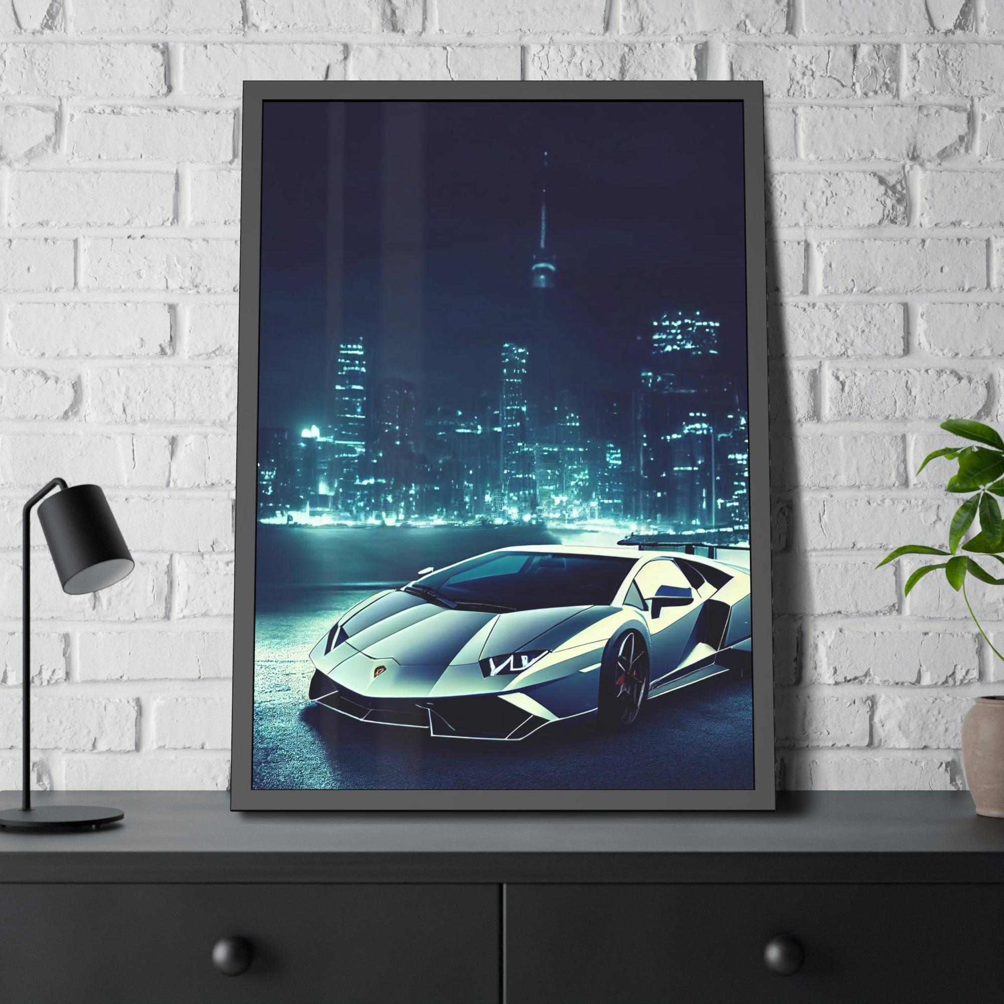 Lamborghini Speed and Style: Lamborghini Wall Art on Natural Canvas & Poster