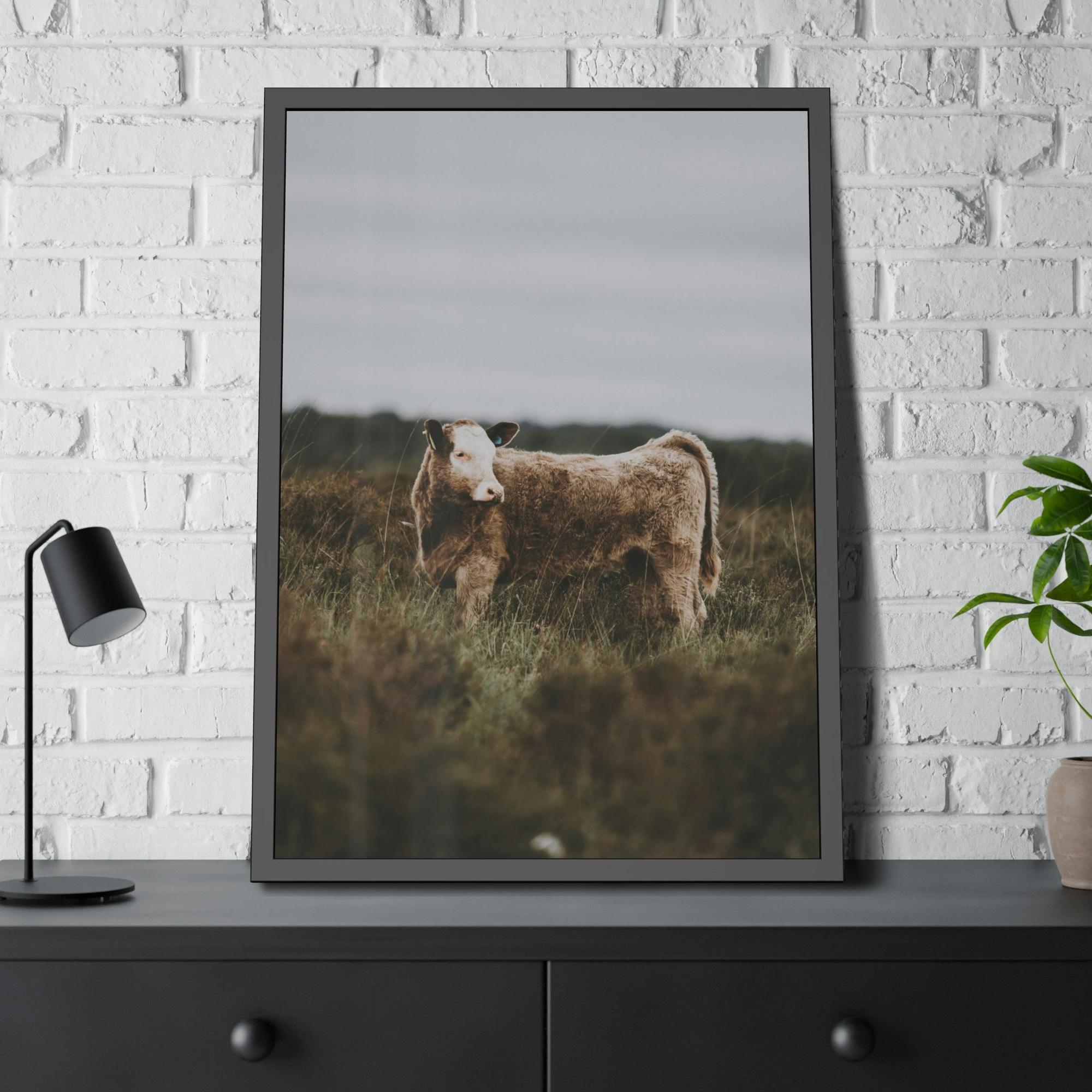 Cows Cow Portrait: Wall Art Poster & Canvas of a Beautiful Bovine