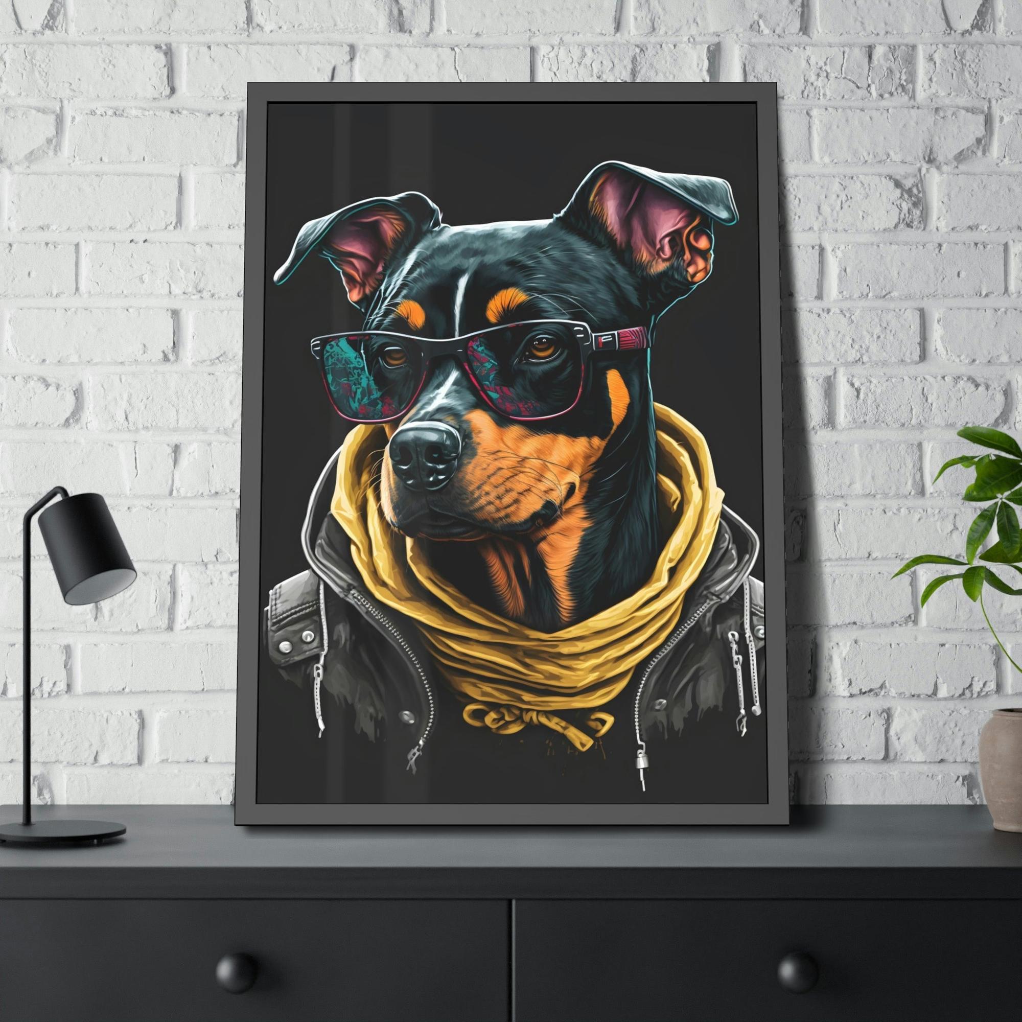 Dogs Dog's Best Friend: Poster of a Beloved Canine on Framed Canvas