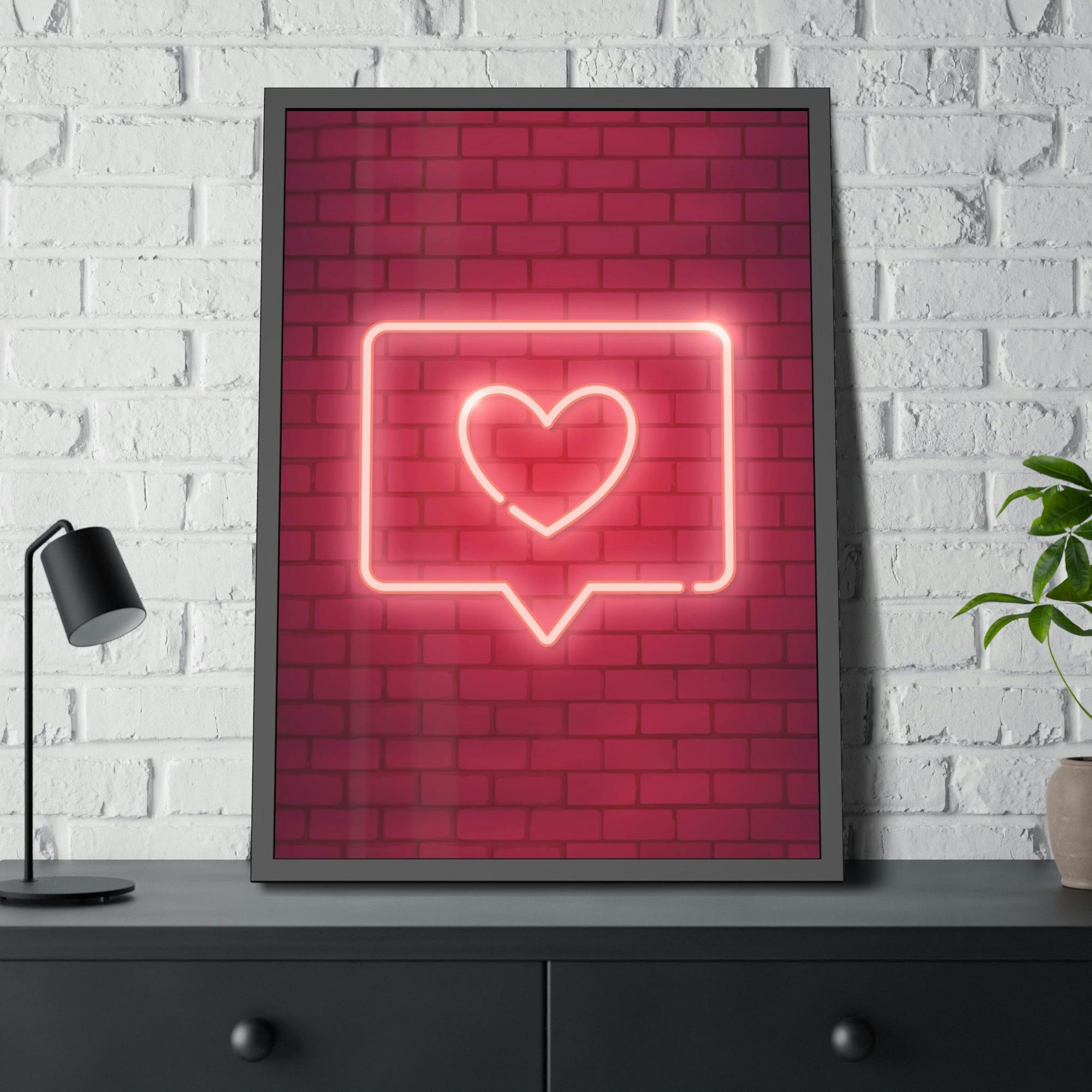 Neon Neon Radiance Revealed: Stunning Wall Art on Natural Canvas and Framed Prints