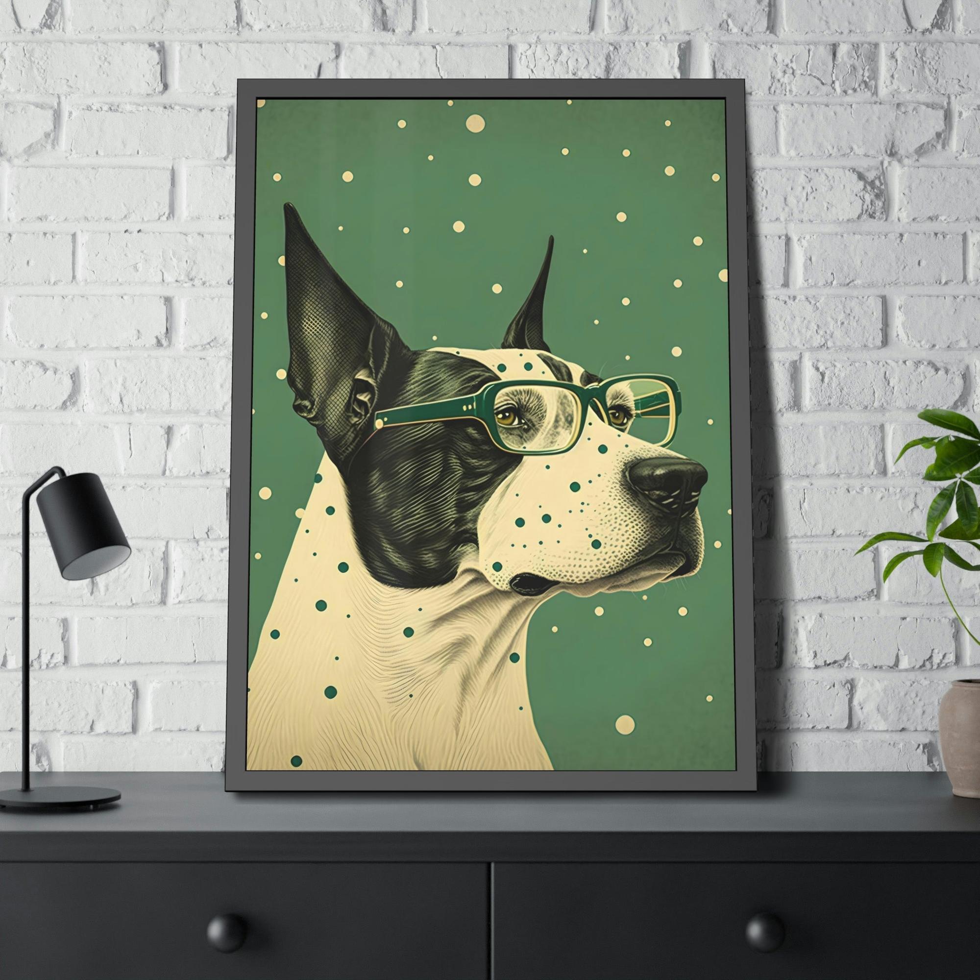 Dogs Pawsitively Adorable: Wall Art of a Cute Dog on Natural Canvas