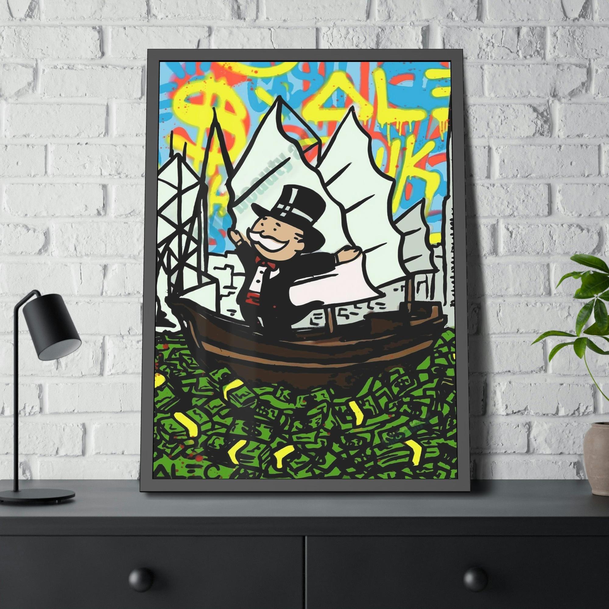 Monopoly & Motivation Playful Creativity: Artful Canvas and Poster Print of Alec Monopoly's Art