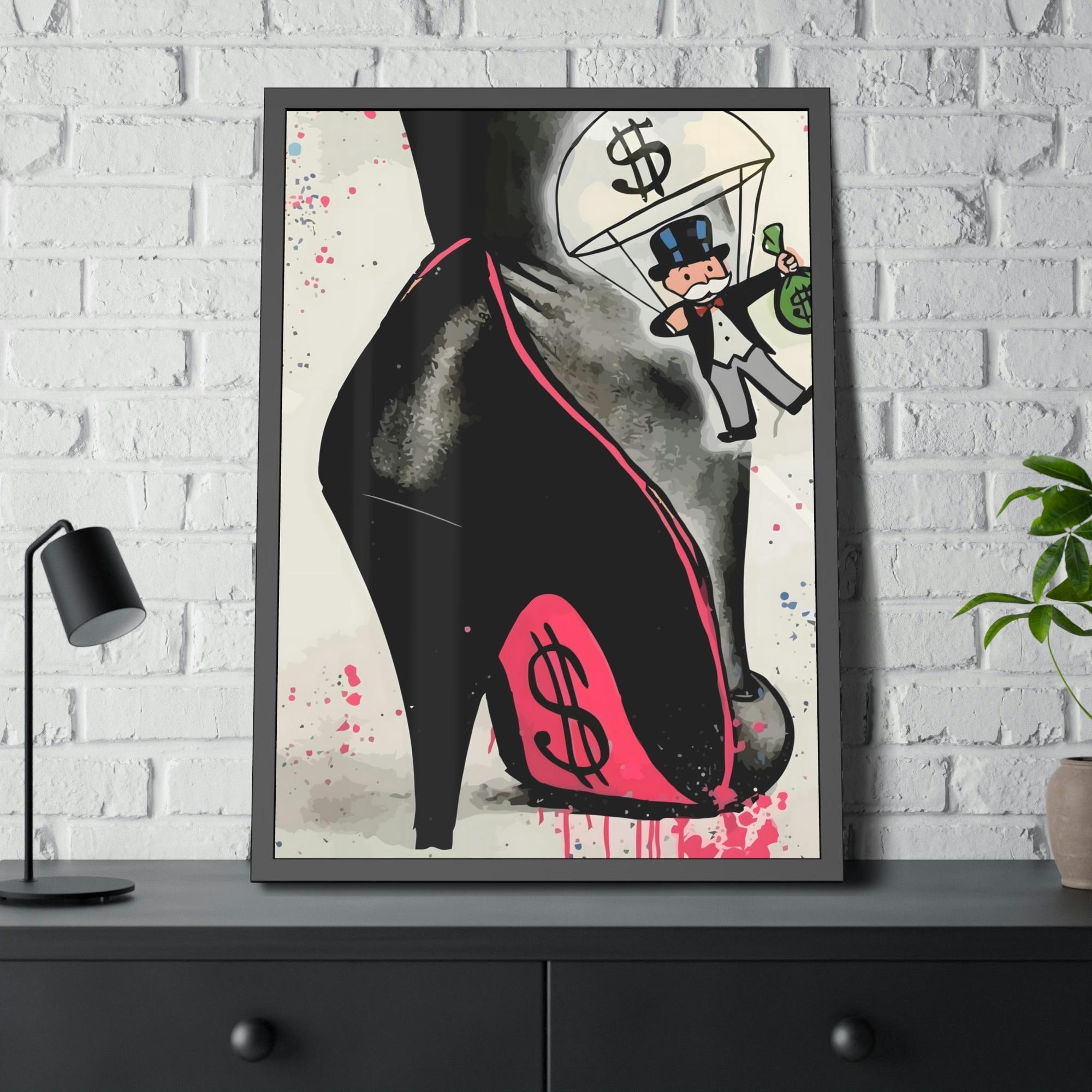 Monopoly & Motivation Graffiti with a Twist: Creative Framed Posters and Prints of Alec Monopoly's Graffiti Art on Framed Canvas