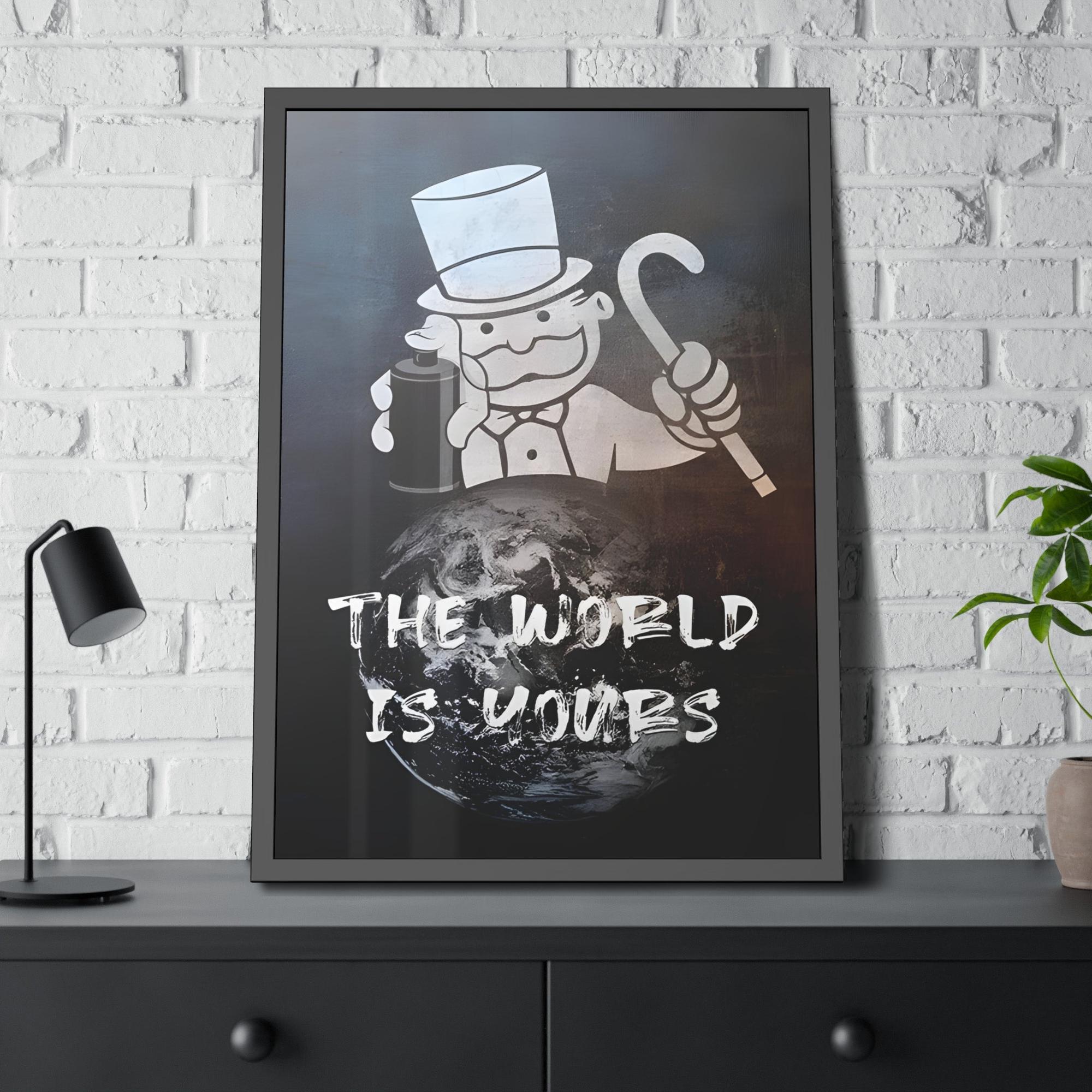 undefined Motivation's Monopoly: Inspiring Wall Art on Natural Canvas