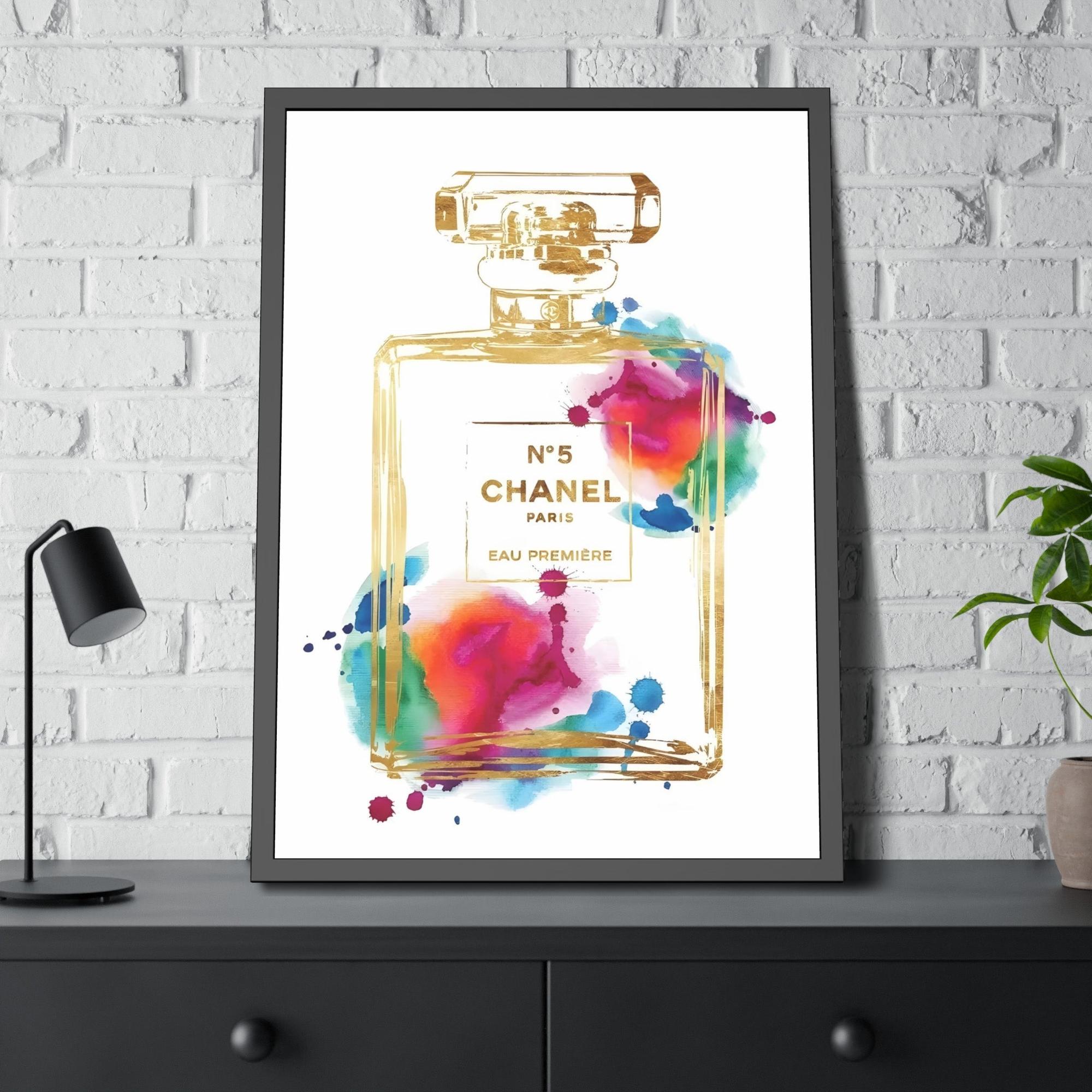 Chanel Iconic Beauty: Chanel-Inspired Print on Natural Canvas & Poster