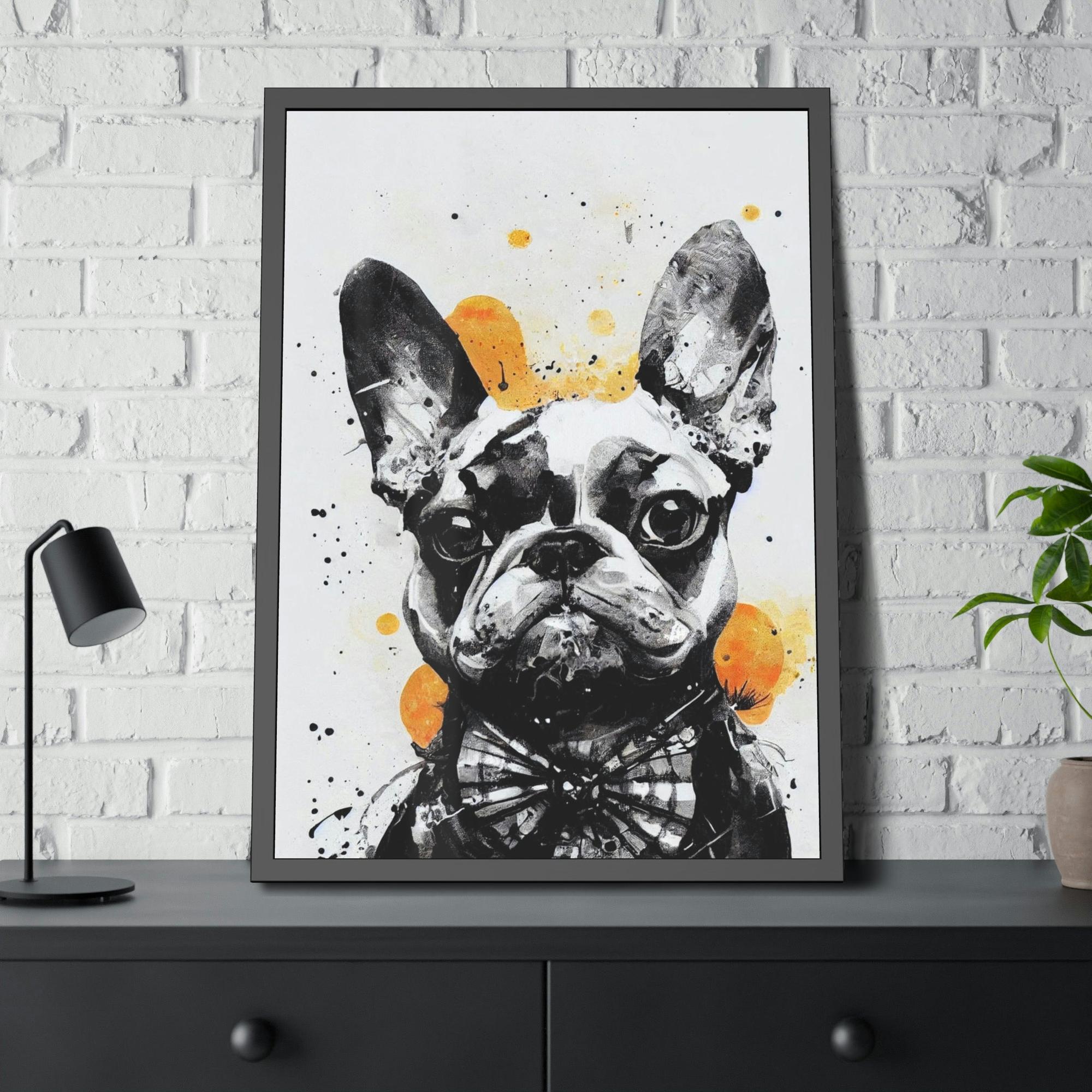 Dogs Puppy Love: Wall Art of a Sweet Dog on Natural Canvas
