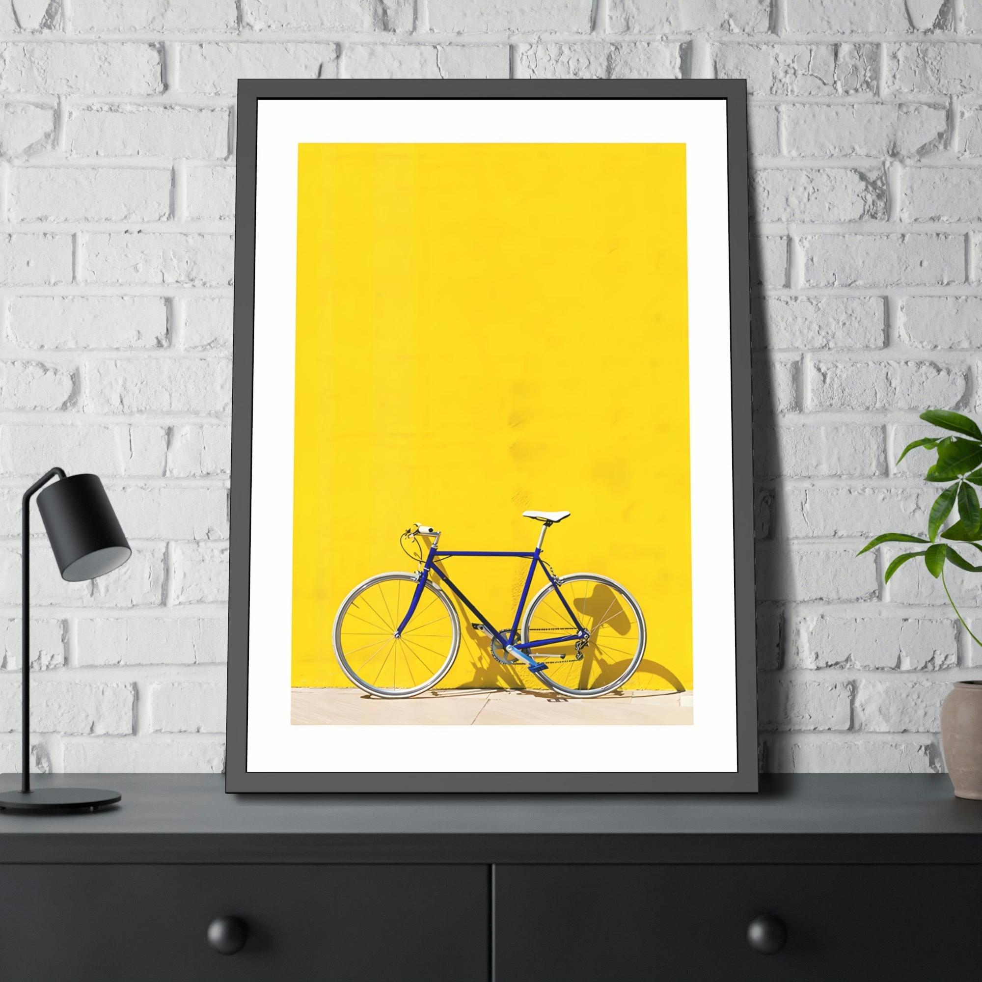 Yellow Dynamic and Bold Canvas Art Print and Framed Poster of a Yellow Color