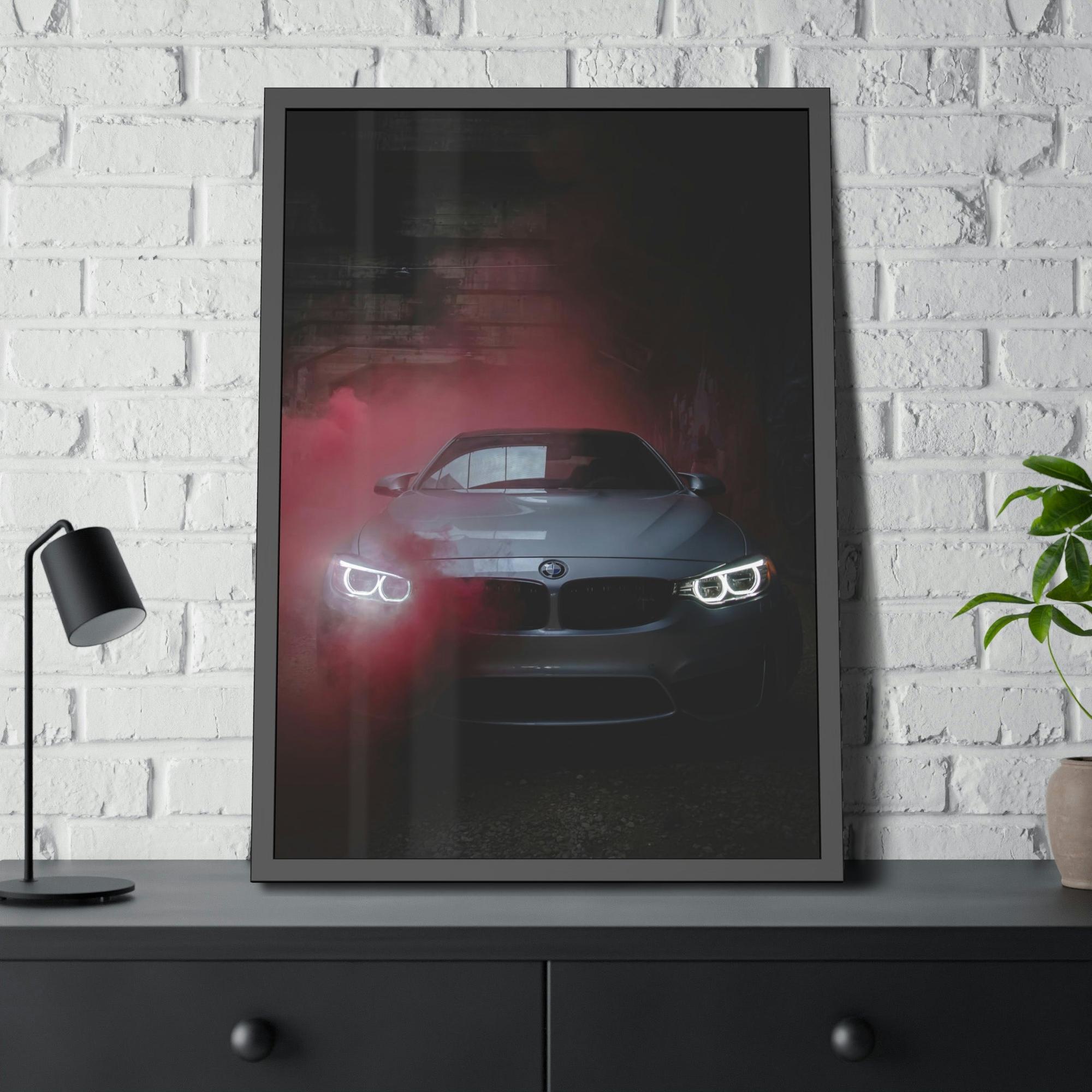 Bmw BMW's Automotive Mastery: Premium Print on Framed Poster & Canvas