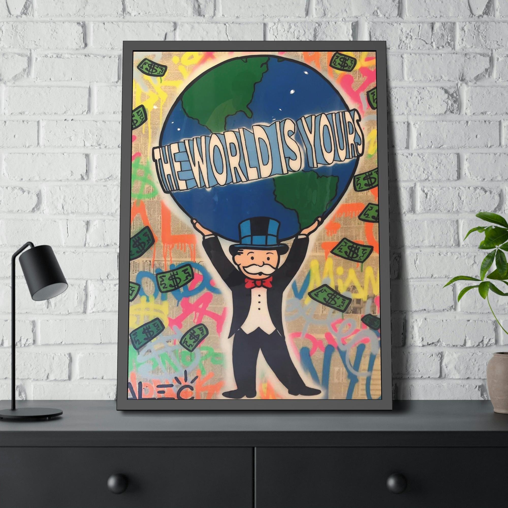 Monopoly & Motivation Street Art Royalty: Alec Monopoly on Canvas and Framed Poster