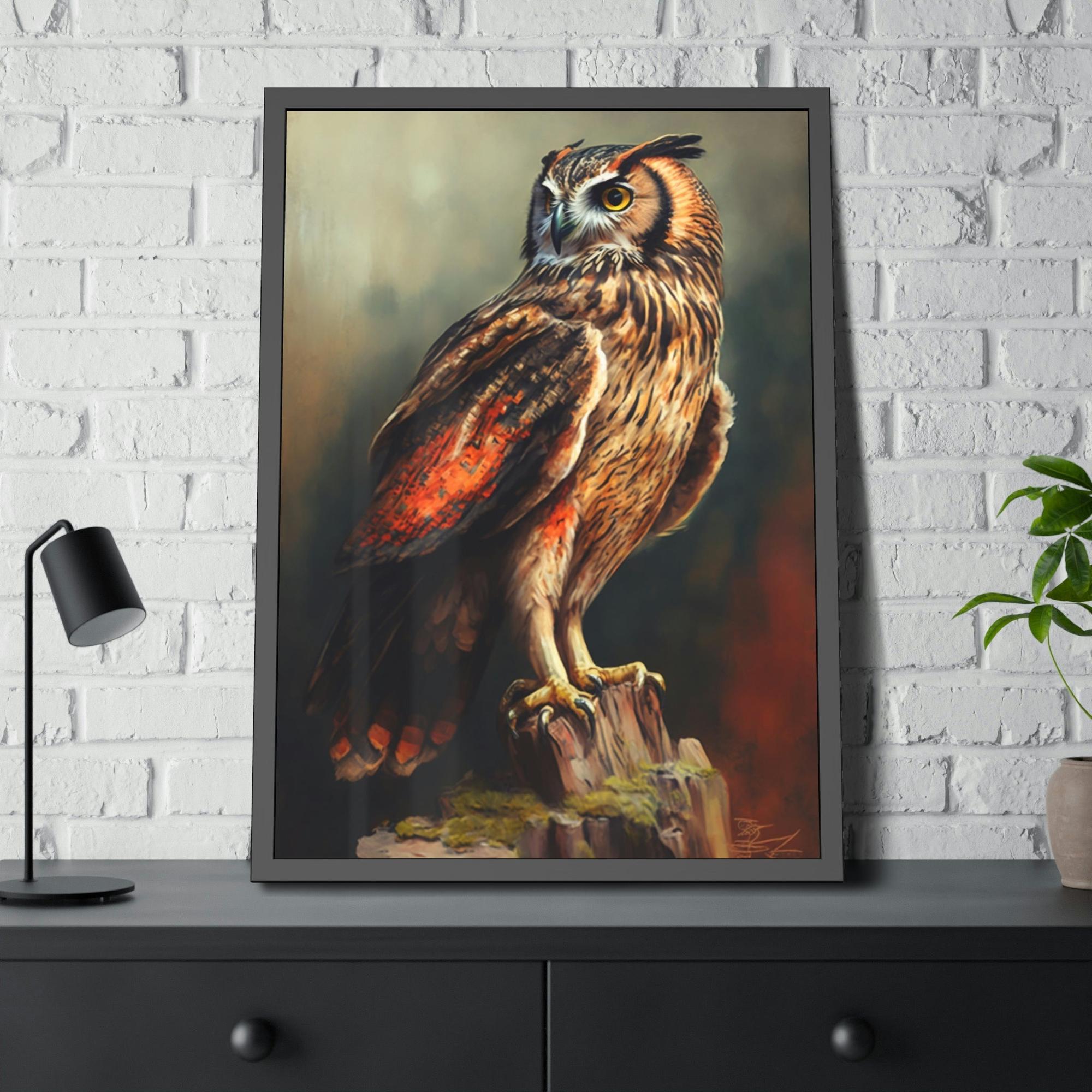 Owls The Owl's Gaze: A Painting on Canvas