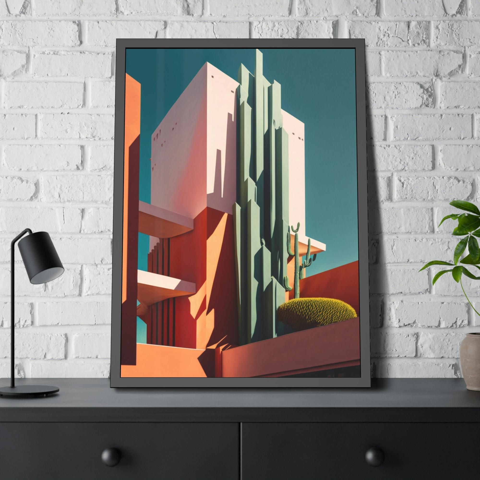 Abstract Architecture Urban Geometry on Natural Canvas & Poster: Art Print of Modern Architecture