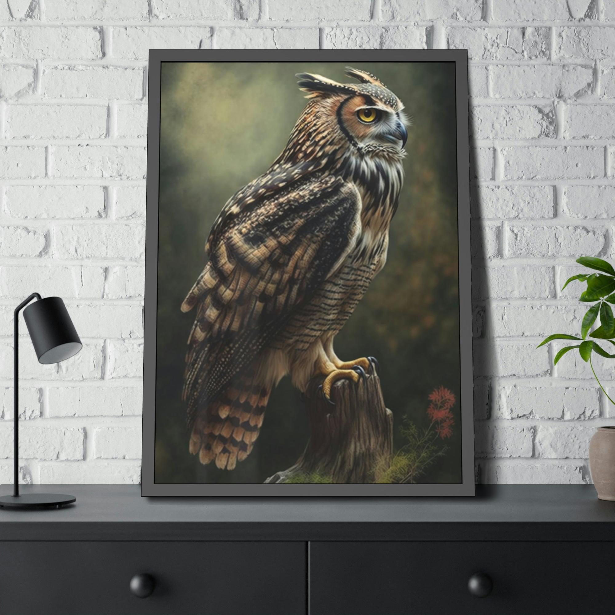 Owls Eyes of the Forest: A Painting of an Owl in its Habitat