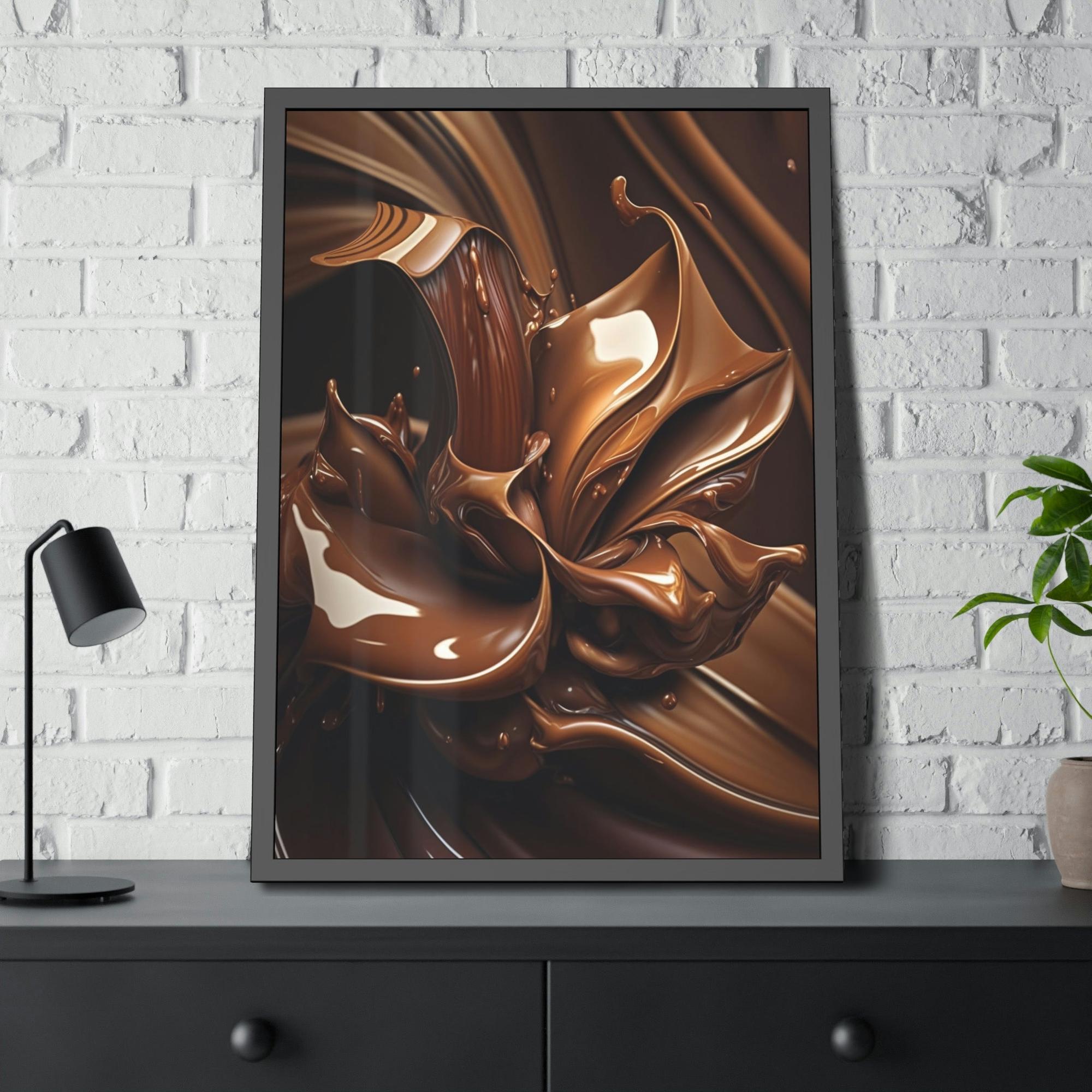 Brown Bold and Beautiful: A Brown and Black Abstract Art Print on Canvas