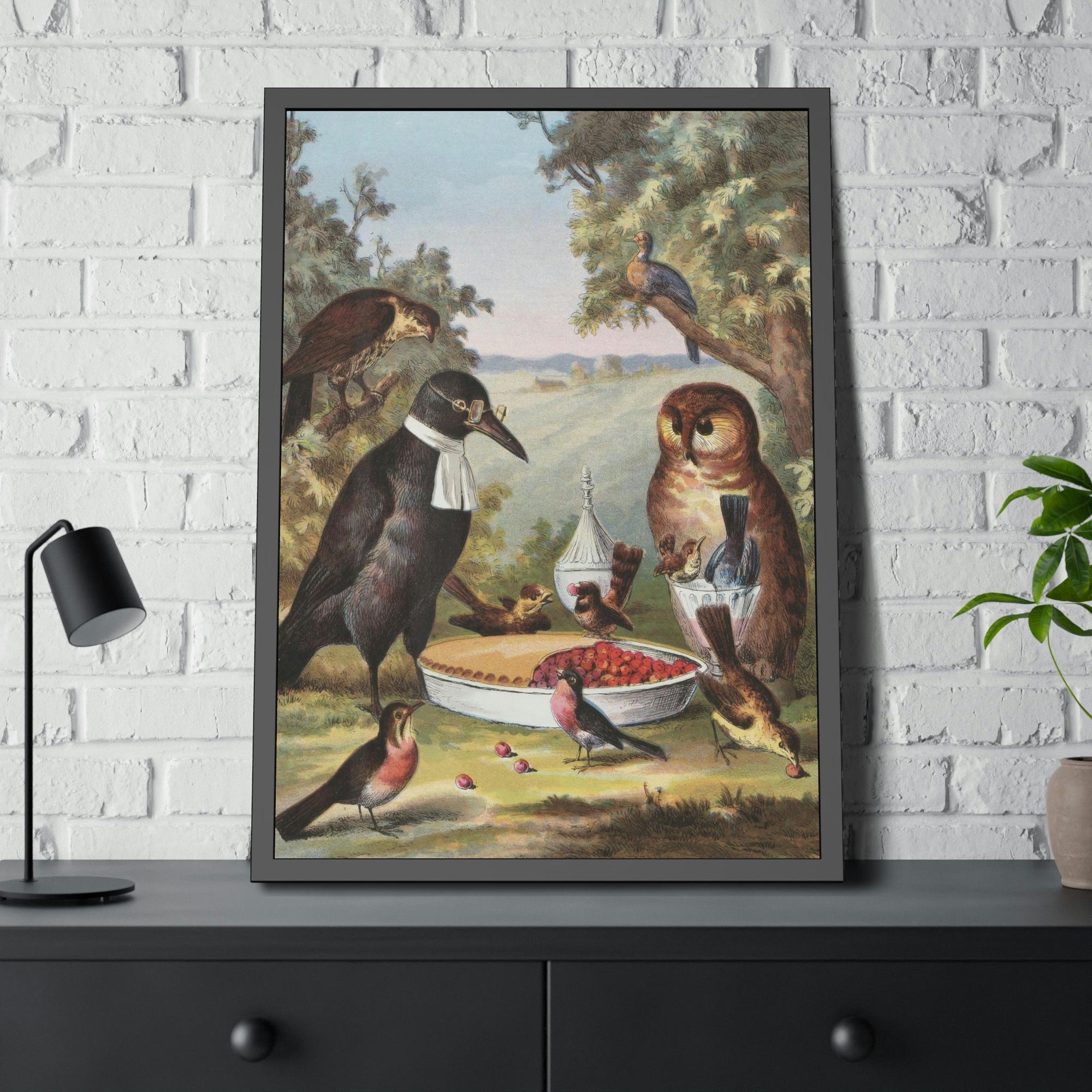 Anthropologie Feathered Fantasy: Anthropologie Canvas Painting with Birds