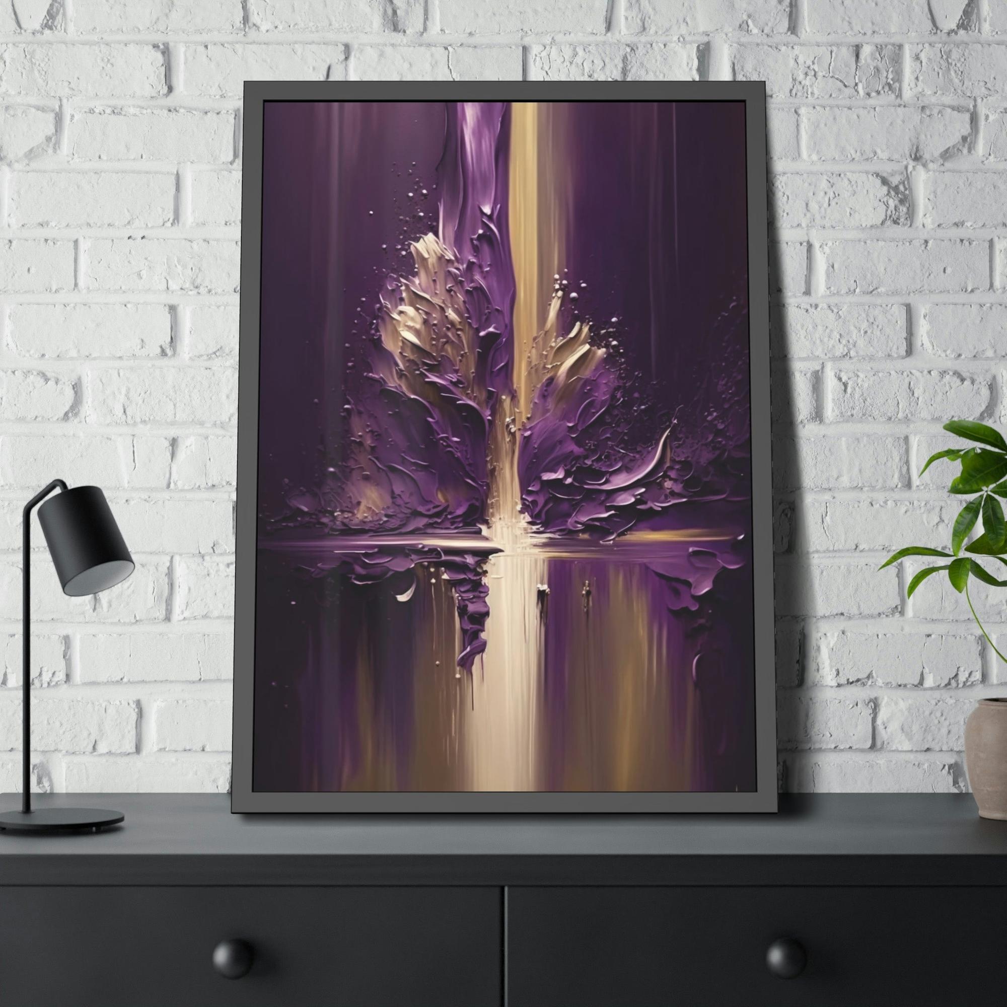 Purple Abstract Art Abstract Elegance: Natural Canvas Wall Art of Delicate Purple Shapes