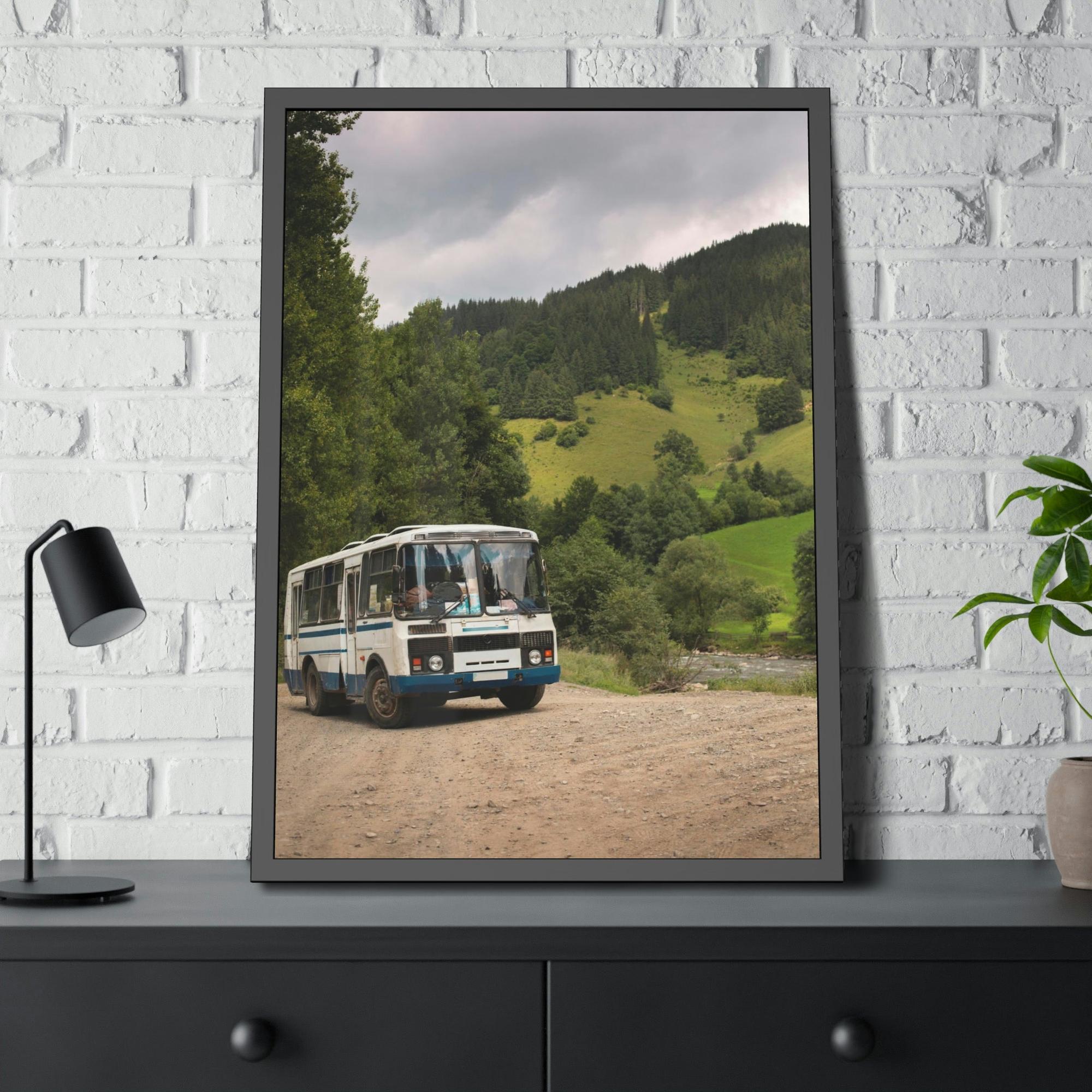 Bus The Joyful Journey: Bus Travel Canvas Art for Wanderers