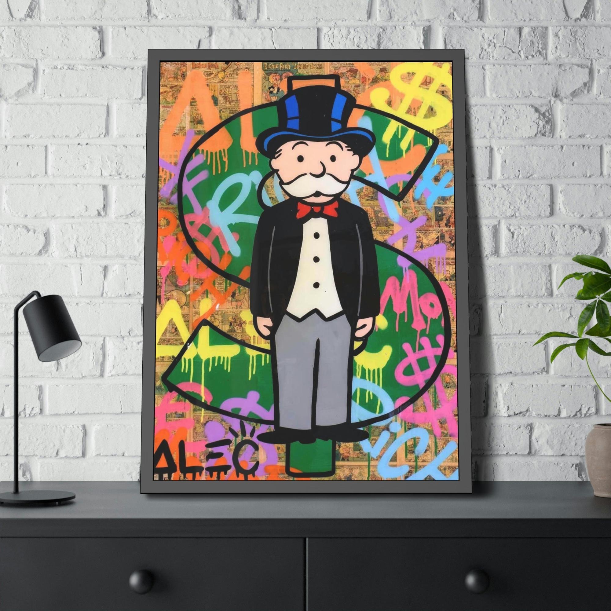 Monopoly & Motivation Monopoly Madness: Alec Monopoly Inspired Canvas and Poster Print for Art Enthusiasts