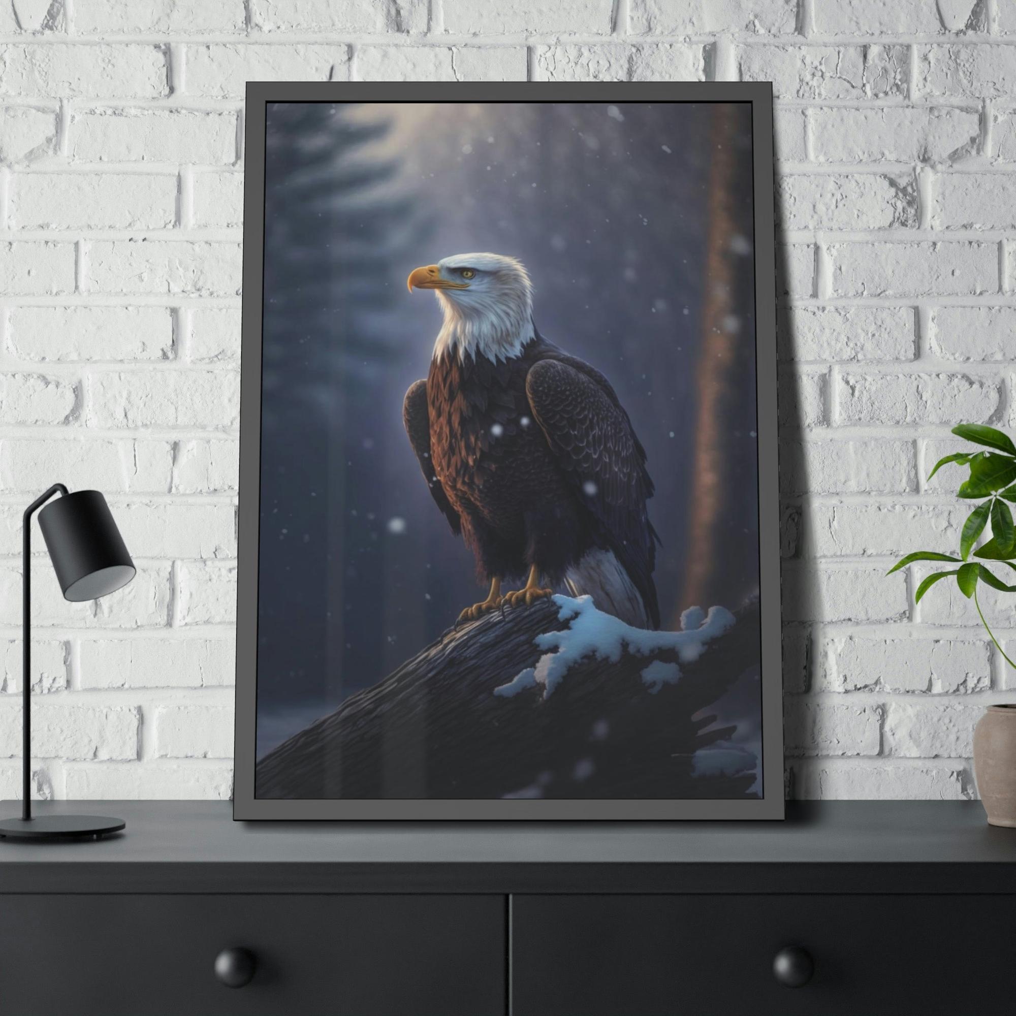 Eagles Eagle's Vision: Mesmerizing Print on Natural Canvas, Capturing their Watchful Eyes