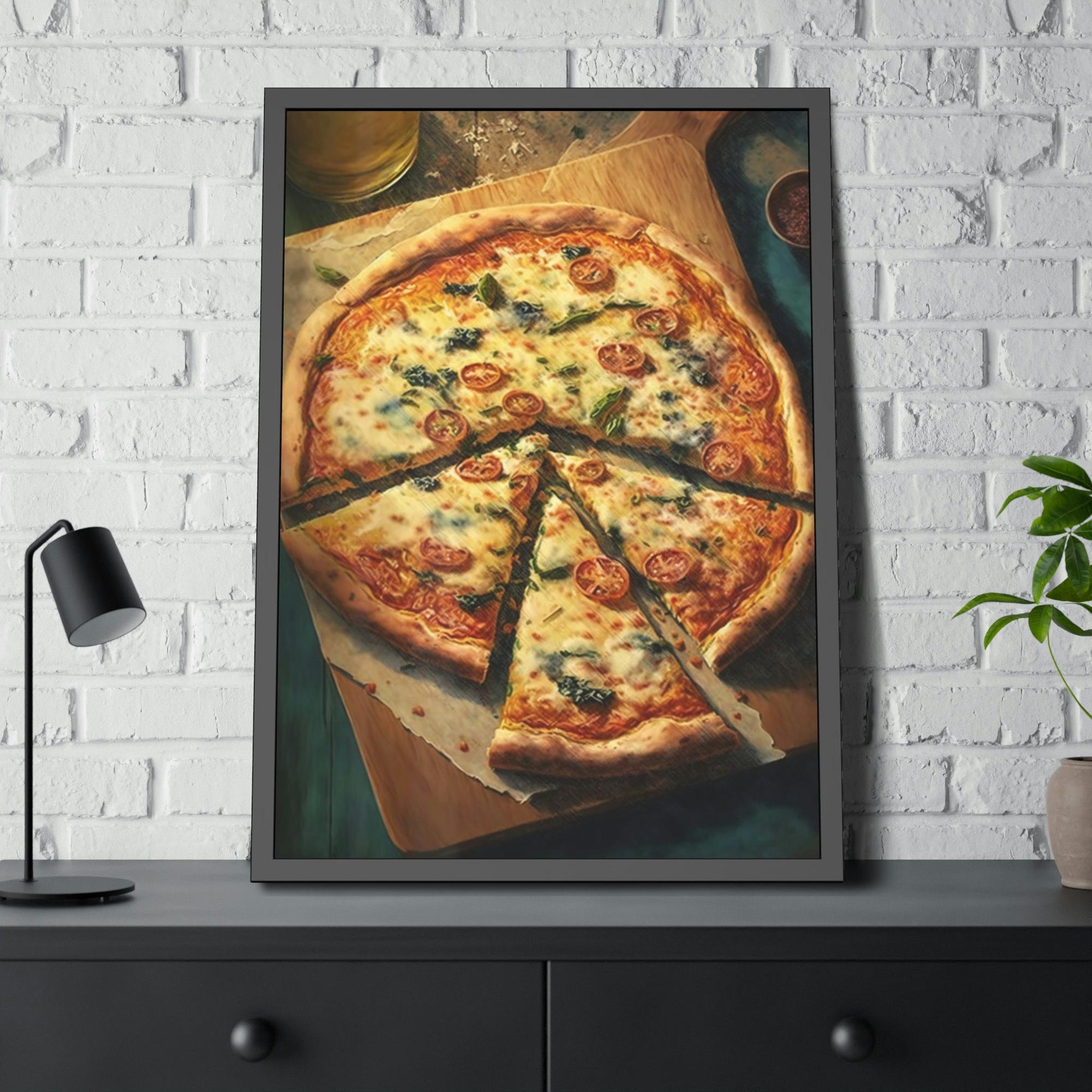 Pizza Pizza Perfection: Natural Canvas Prints of Artfully Arranged Pizza Toppings