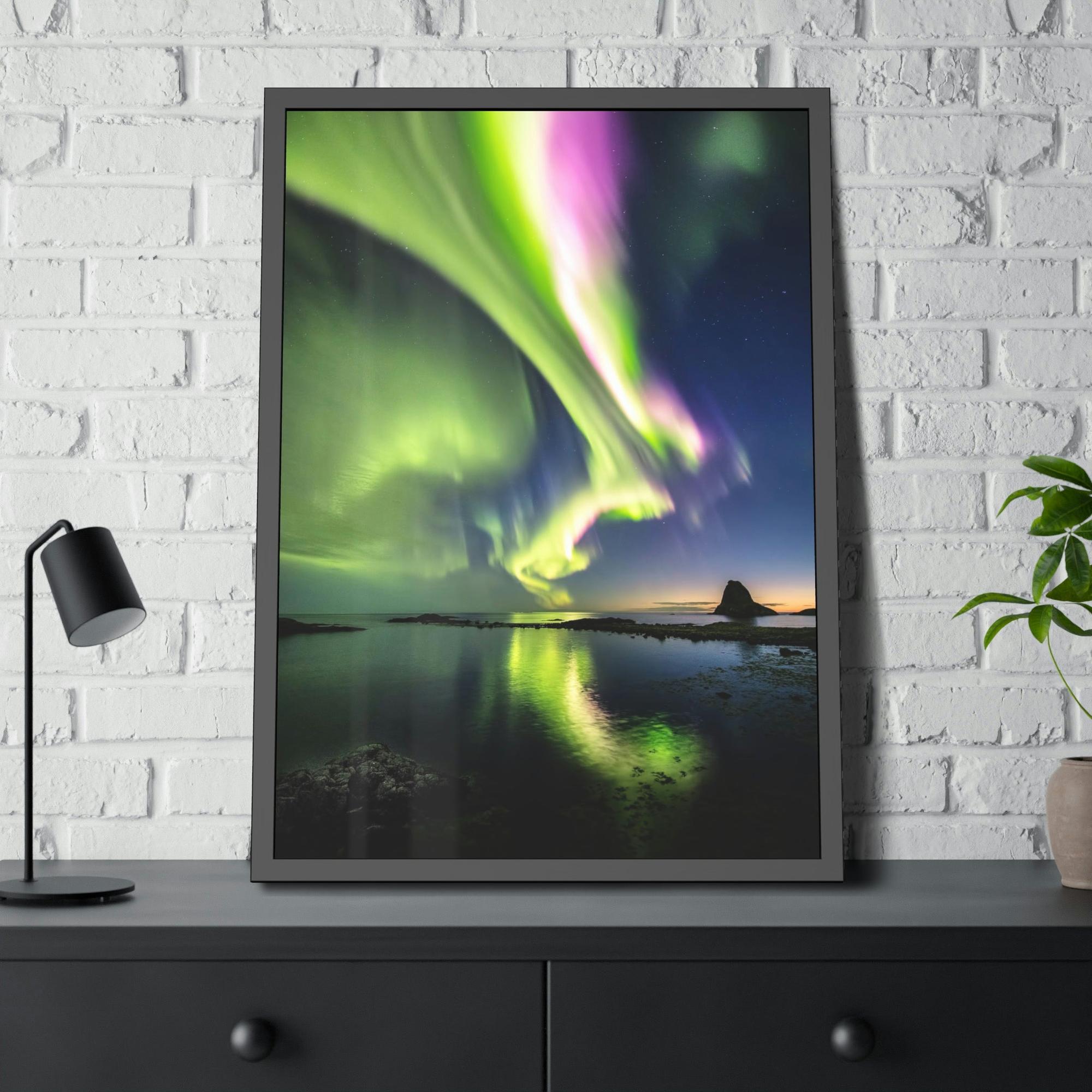 Aurora Borealis Aurora Borealis Dreams: Stunning Framed Canvas Print for Your Home