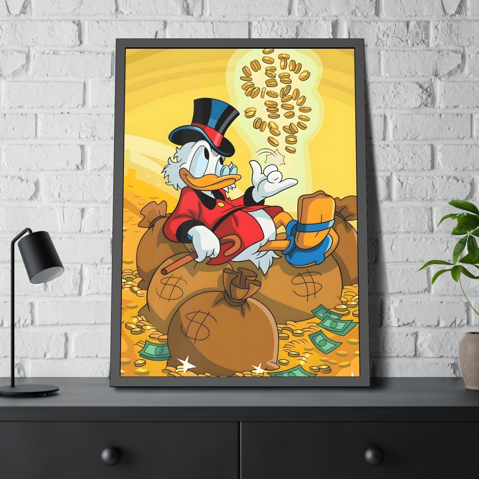 Monopoly & Motivation The Million-Dollar Duck: Street Art Style Canvas Print of a Duck by Alec Monopoly