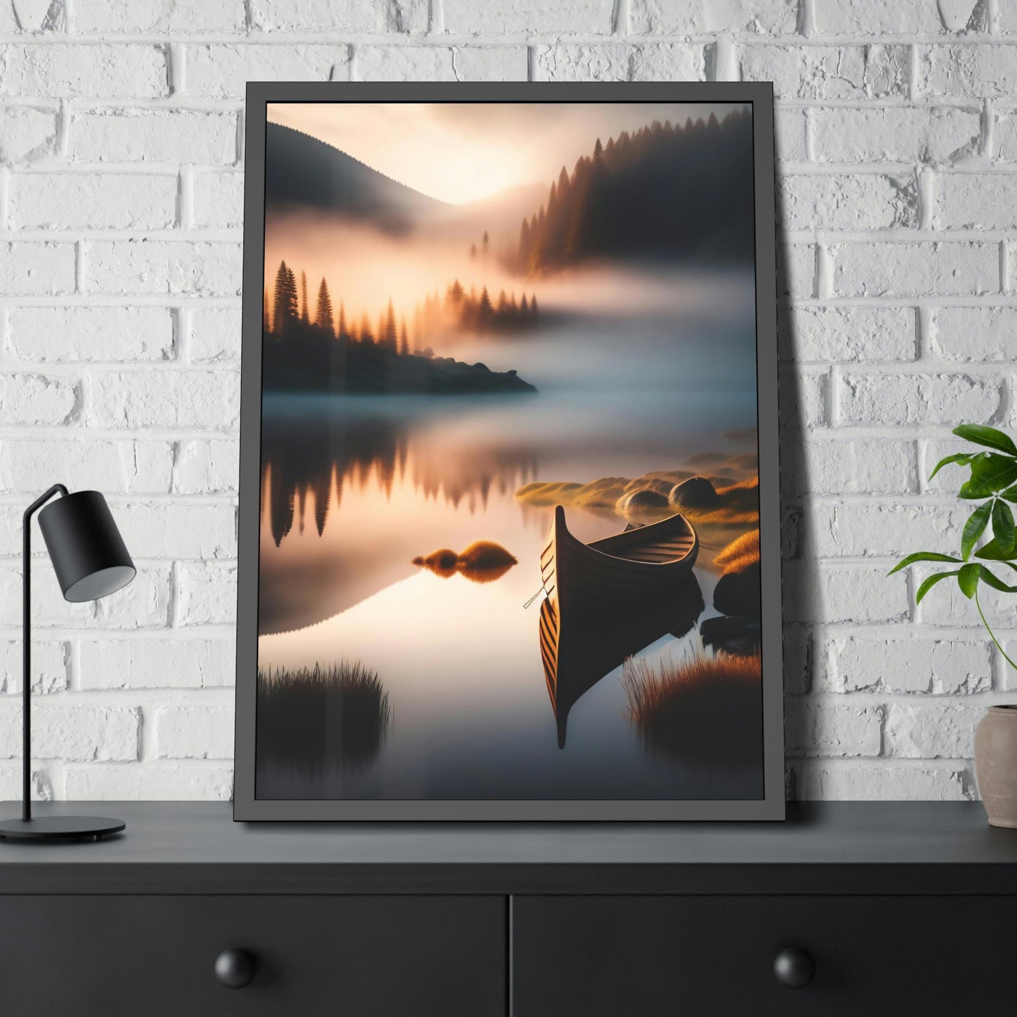 Lakes And Rivers Water's Tranquility: Artful Canvas and Poster Print of Lakes and Rivers