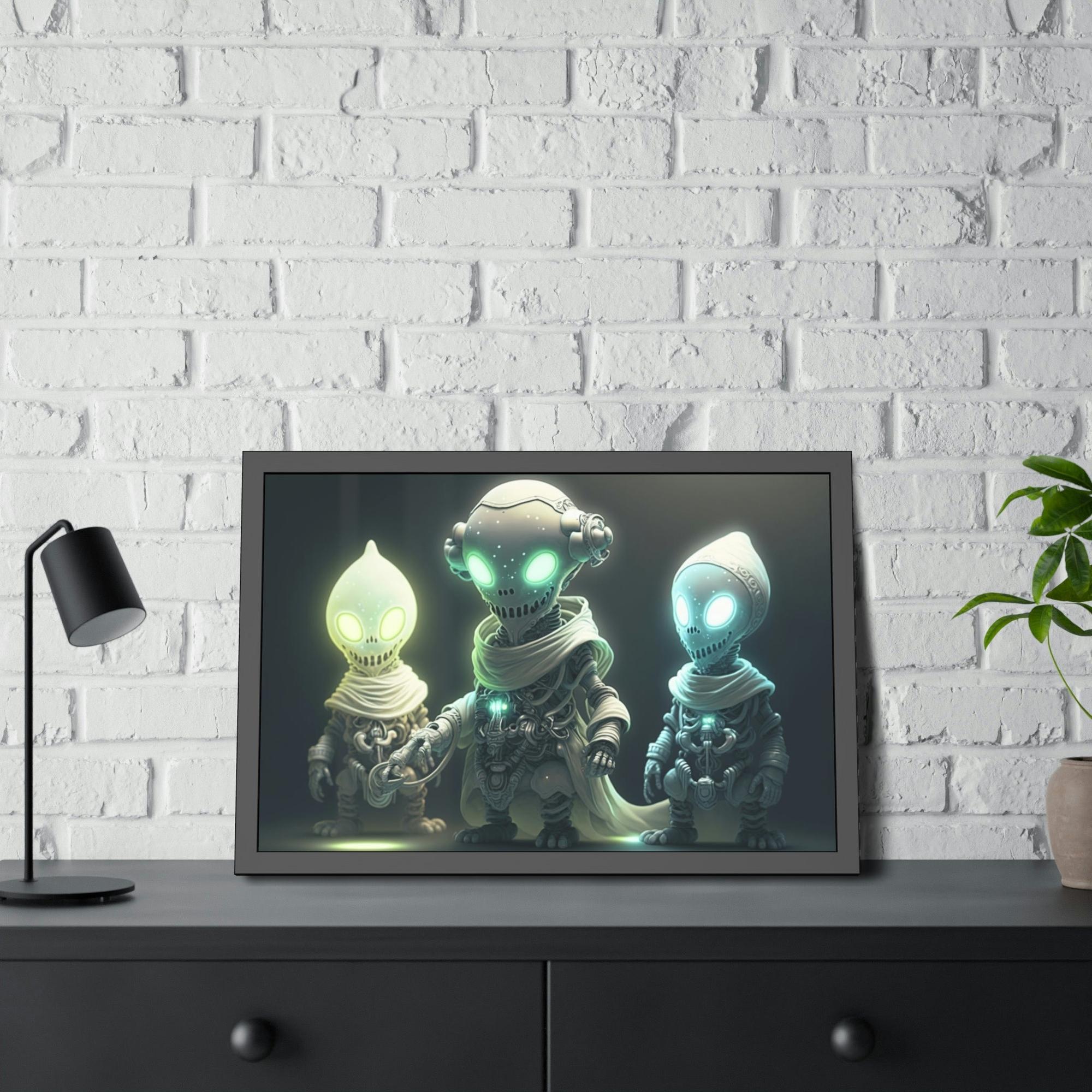 Aliens A Glimpse of the Unknown: Alien-Inspired Print on Natural Canvas & Poster