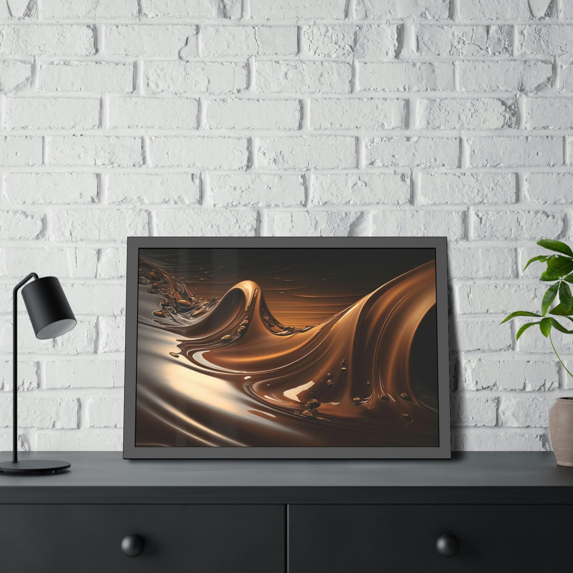 Brown Chocolate Delight: Delicious Brown Canvas Print to Hang in Your Kitchen