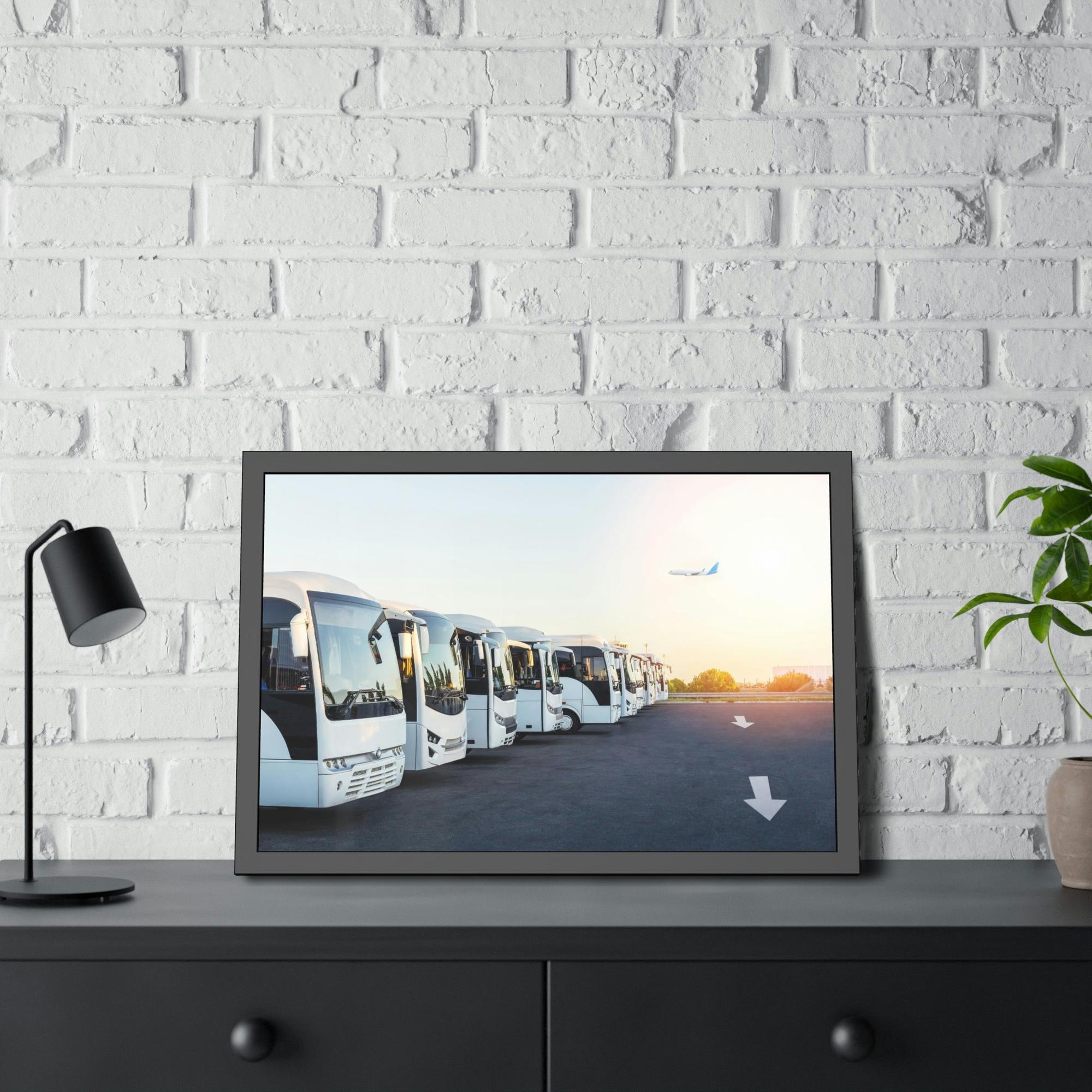 Bus Endless Adventure: Bus Framed Canvas for Travel Enthusiasts