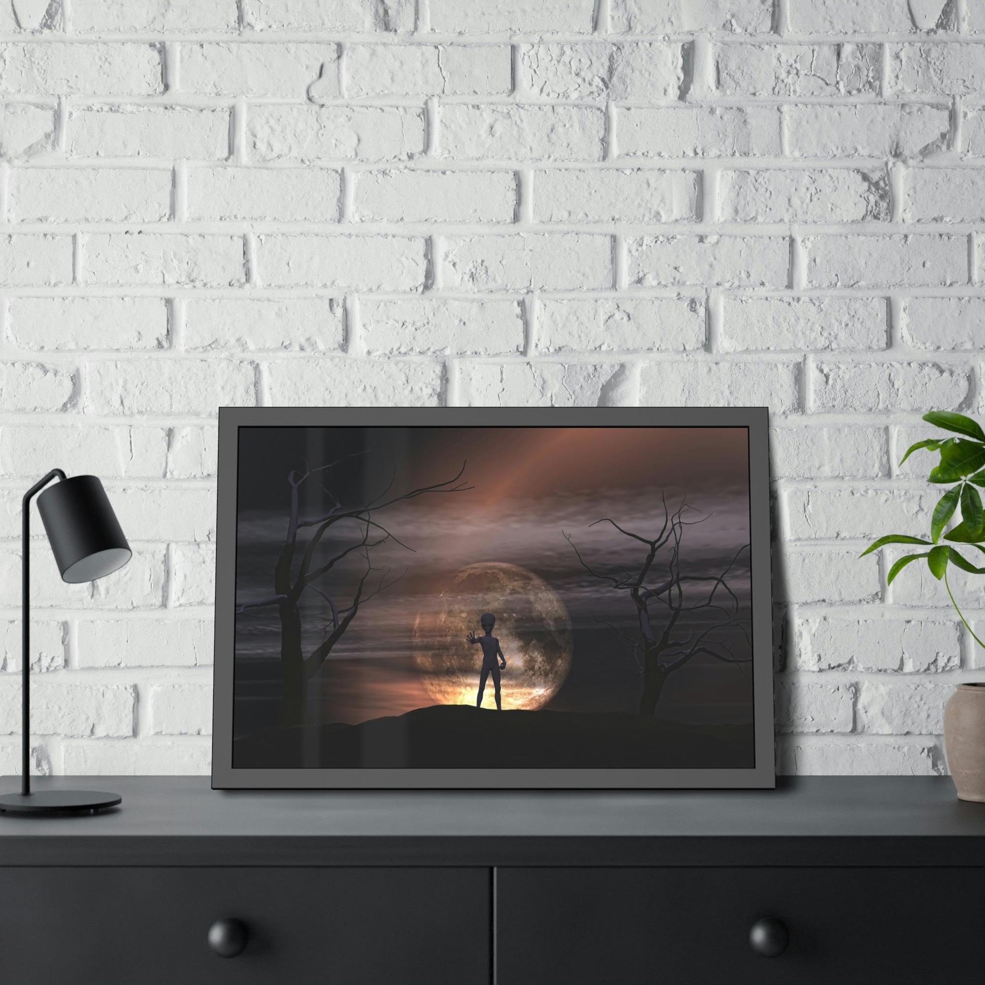 Aliens Cosmic Encounters: High-Quality Canvas Art Print of Aliens