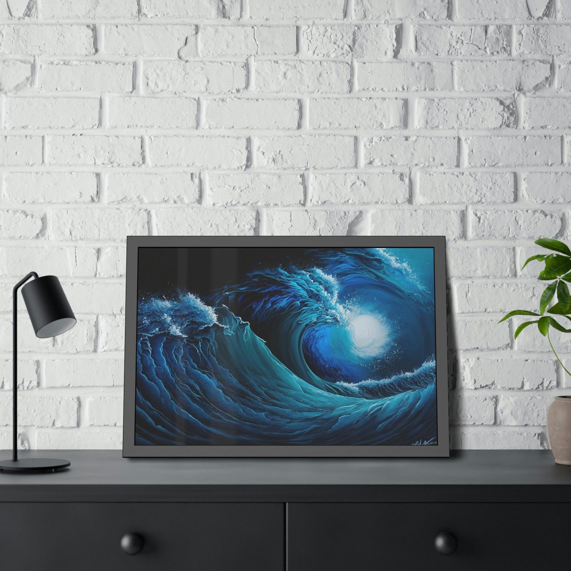 Blue Blue Lagoon Escape: Stunning Art for Your Walls in Framed Canvas or Print on Canvas