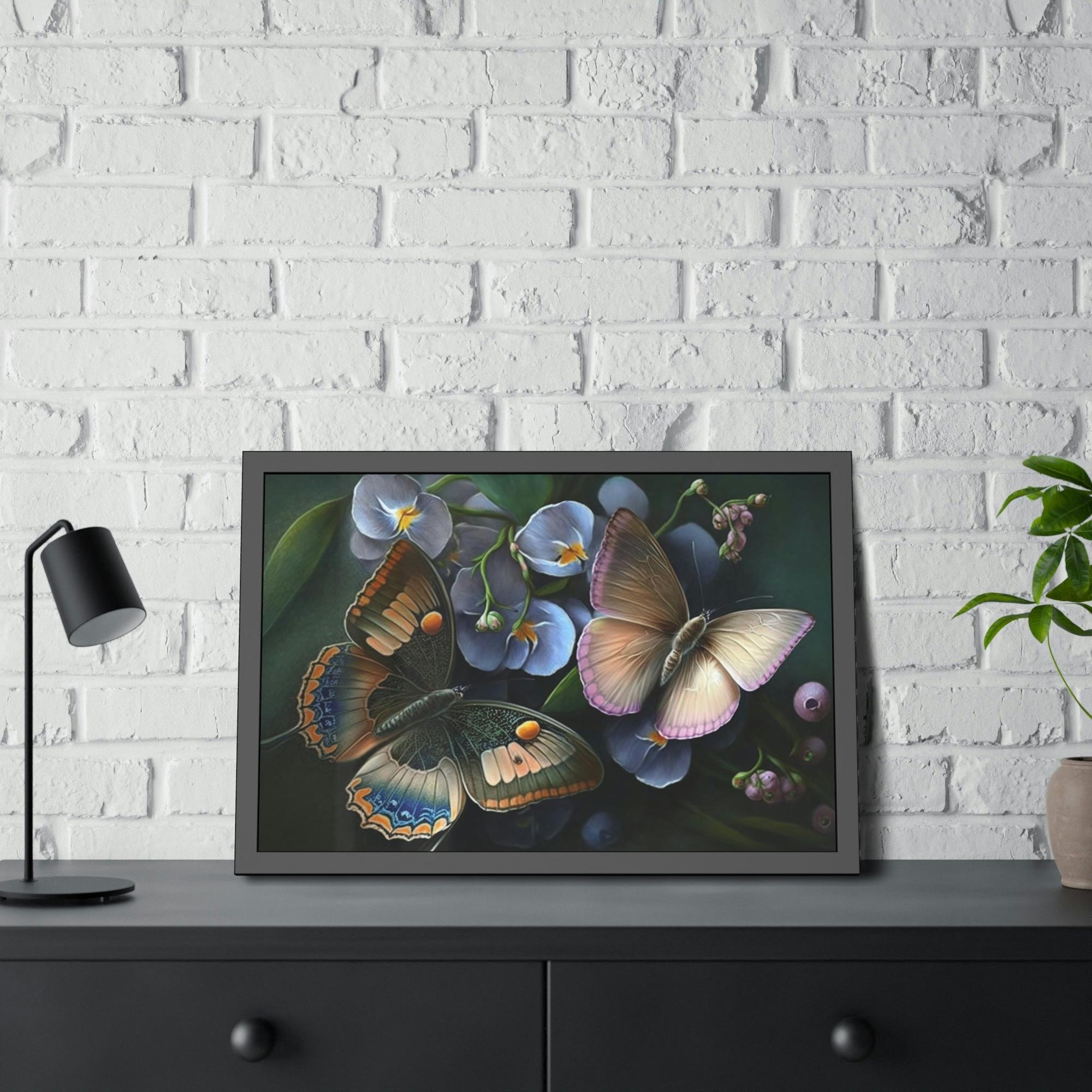 Butterflys Butterfly Garden: Framed Canvas & Poster Art Print of Fluttering Insects