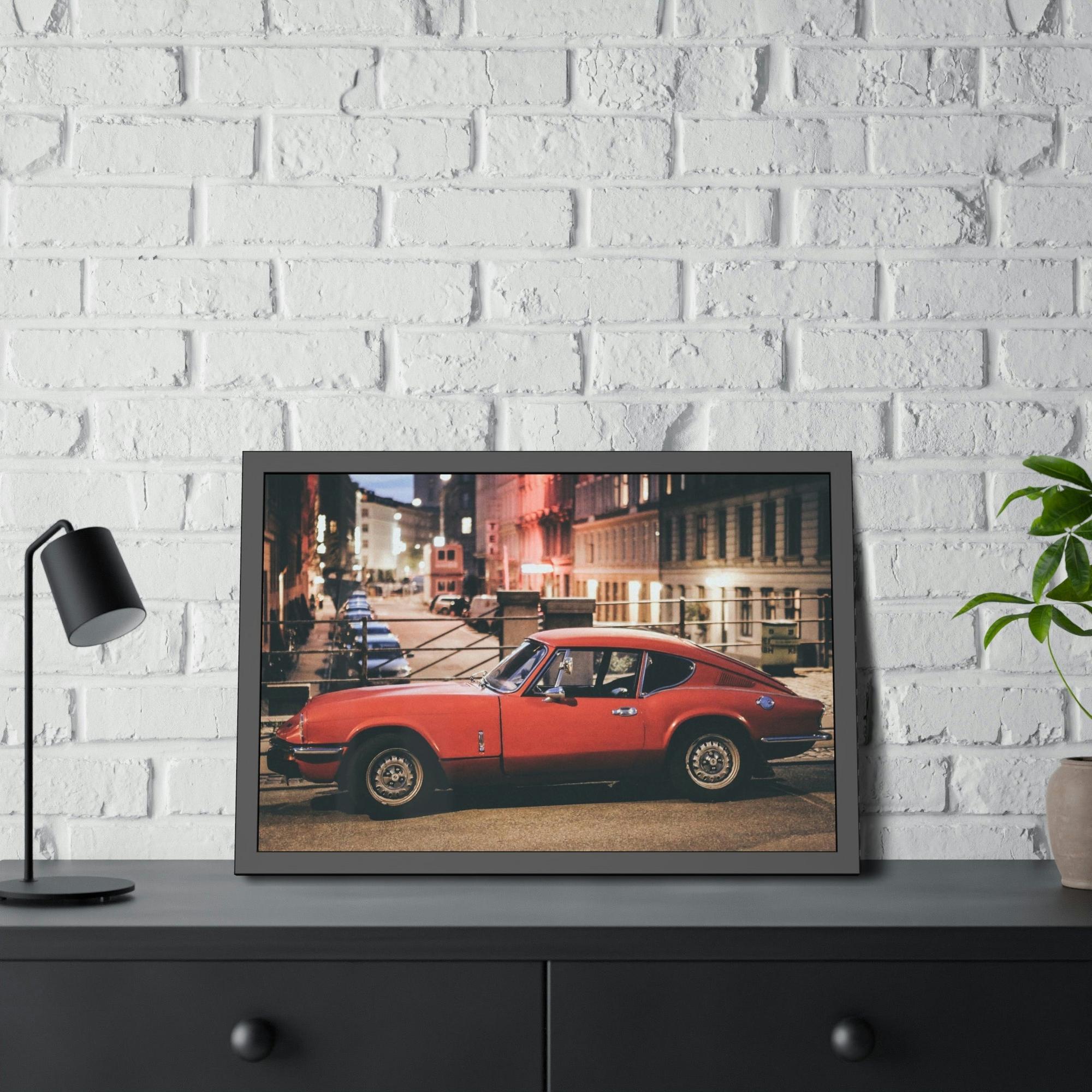 Corvette The Classic Corvette: A Striking Framed Poster Print for Car Enthusiasts