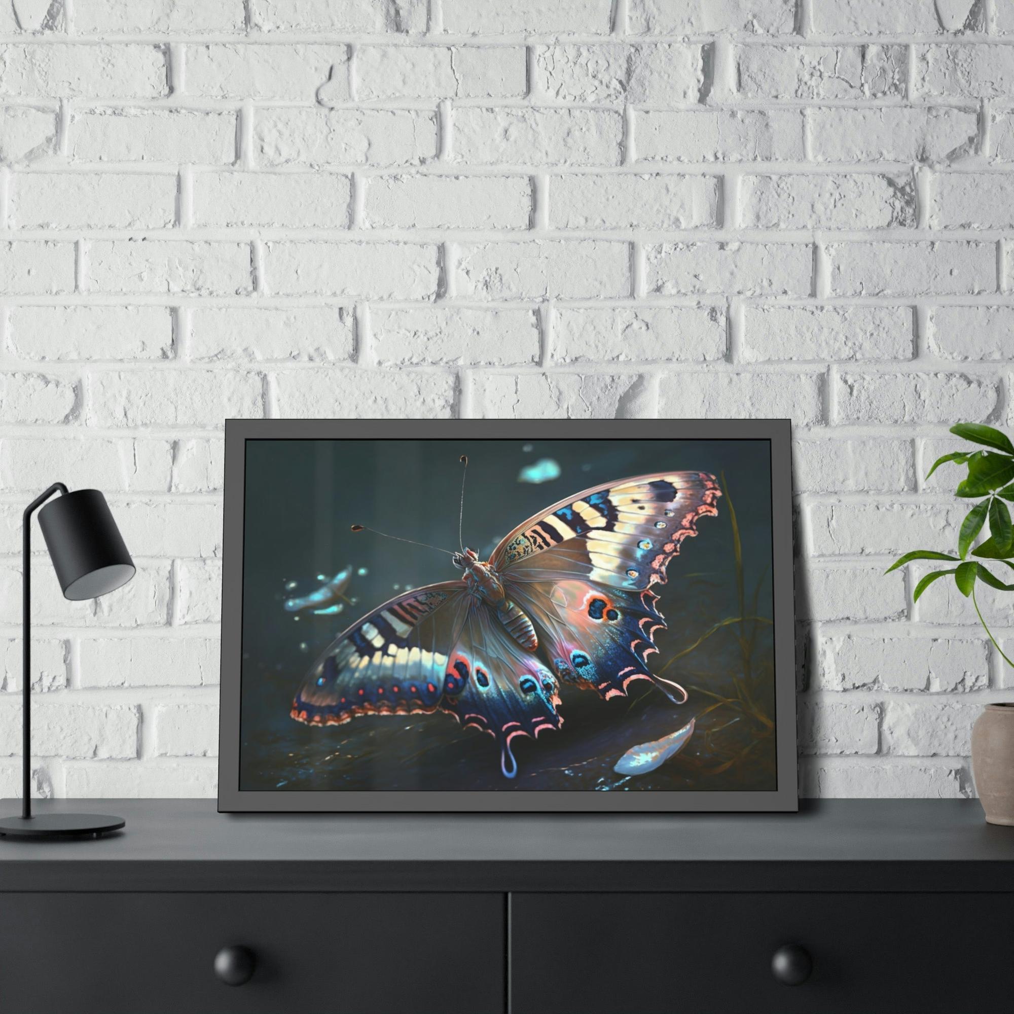 Butterflys The Lone Butterfly: Natural Canvas & Poster Print of Delicate Wings