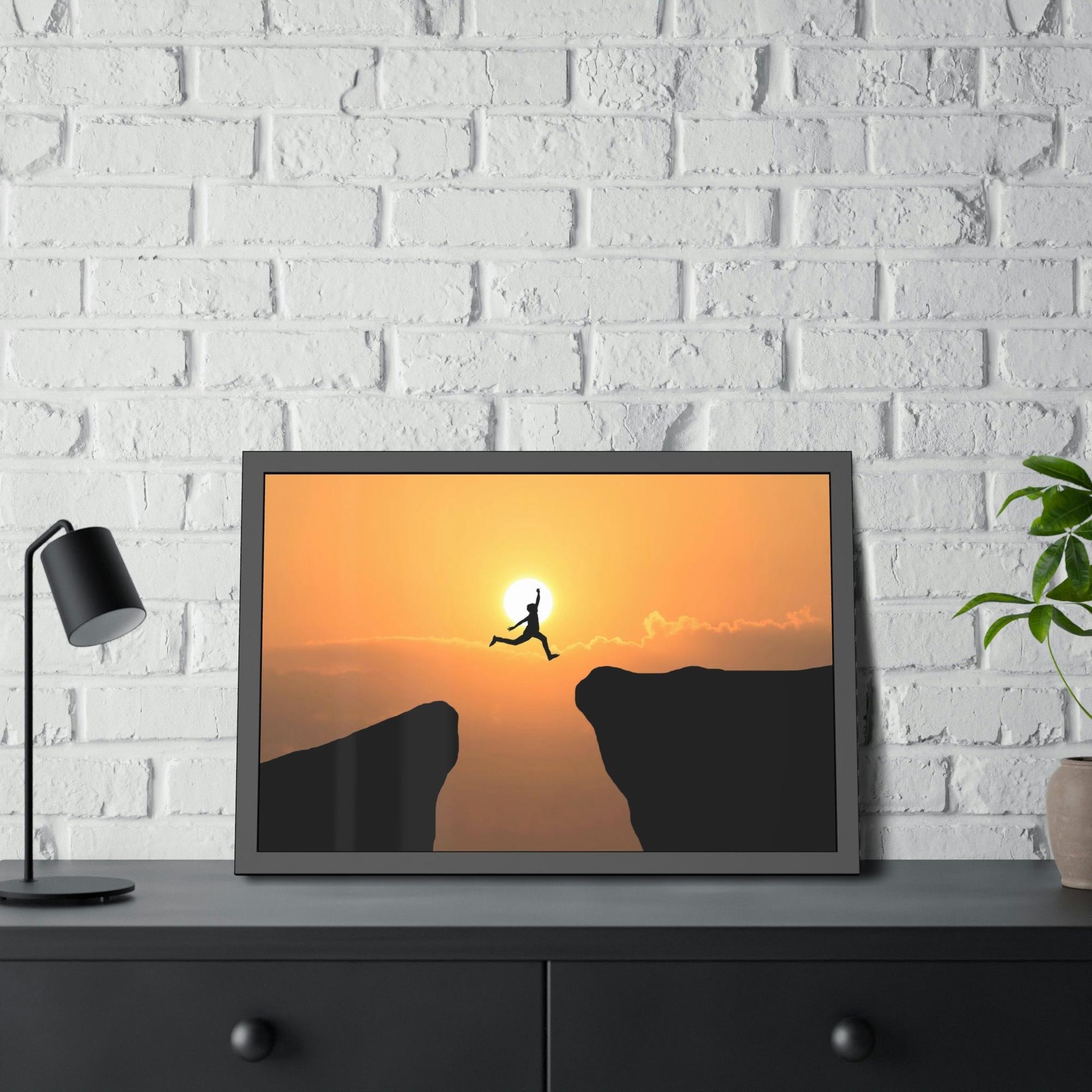 Cliffs The Cliff's Edge: Dramatic Canvas Print for Statement Decor