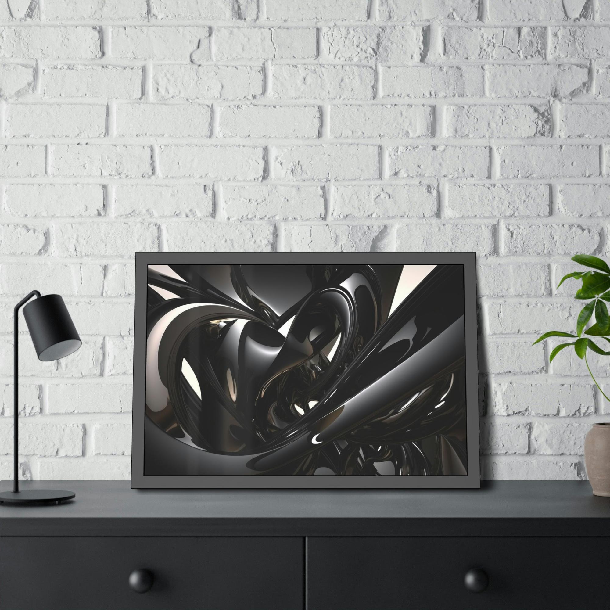 Black The Beauty of Darkness: Framed Black Art Print