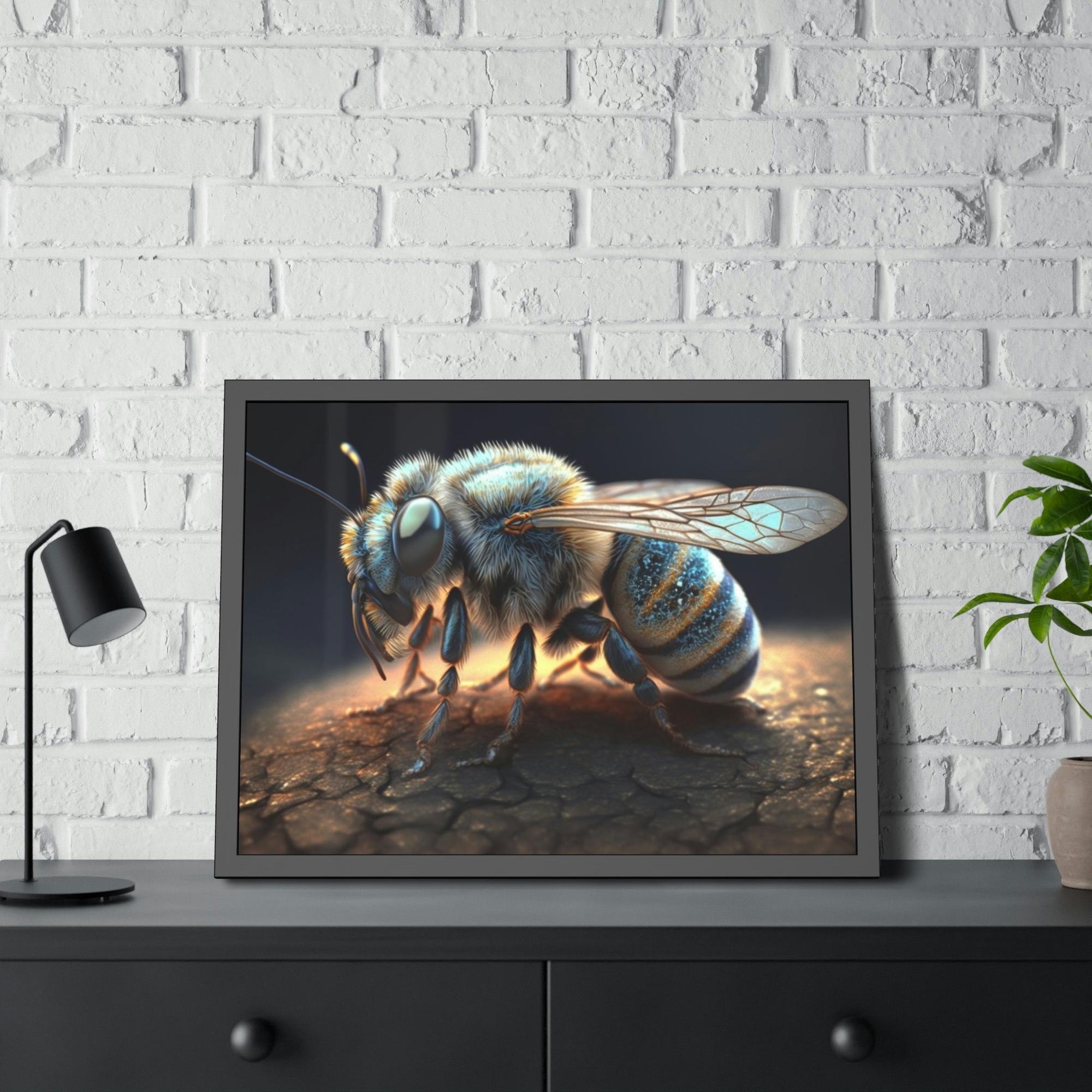 Bees Nature's Tiny Miracle: A Poster & Canvas Print of a Bee