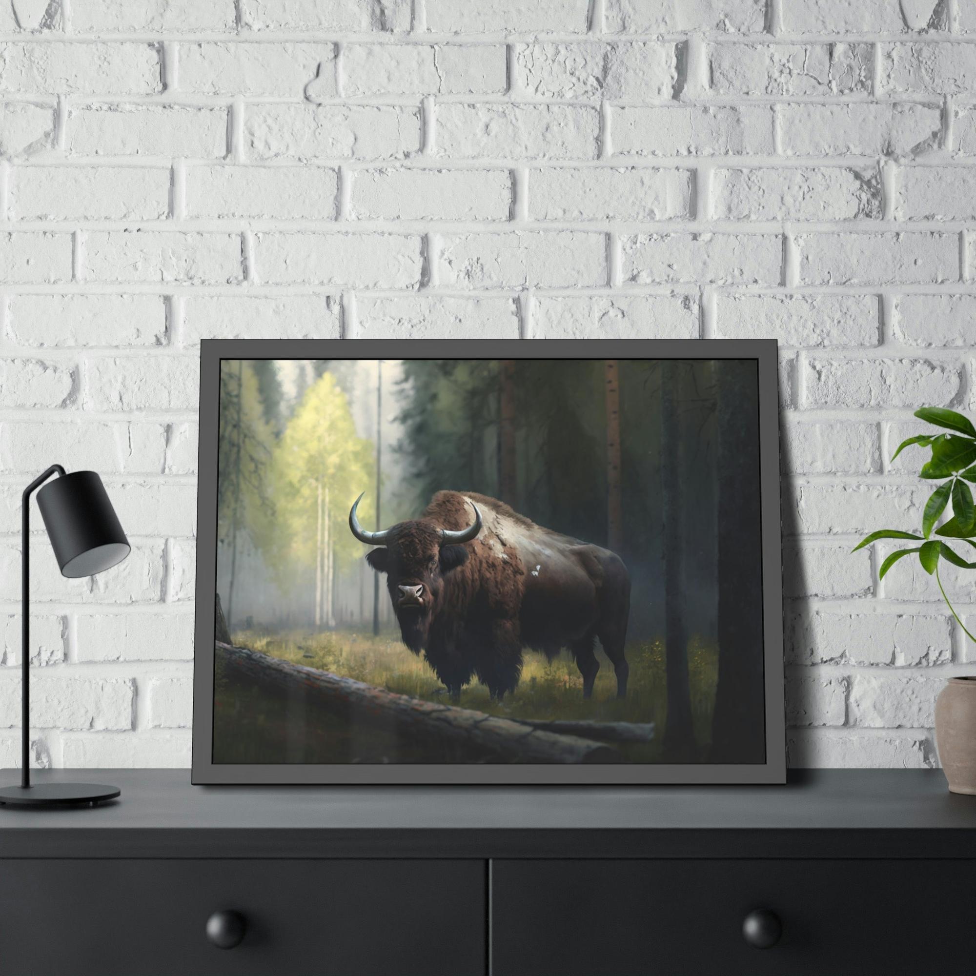 Bisons The Bison's Realm: Canvas & Poster Wall Art of Bison Roaming Free in the Wild