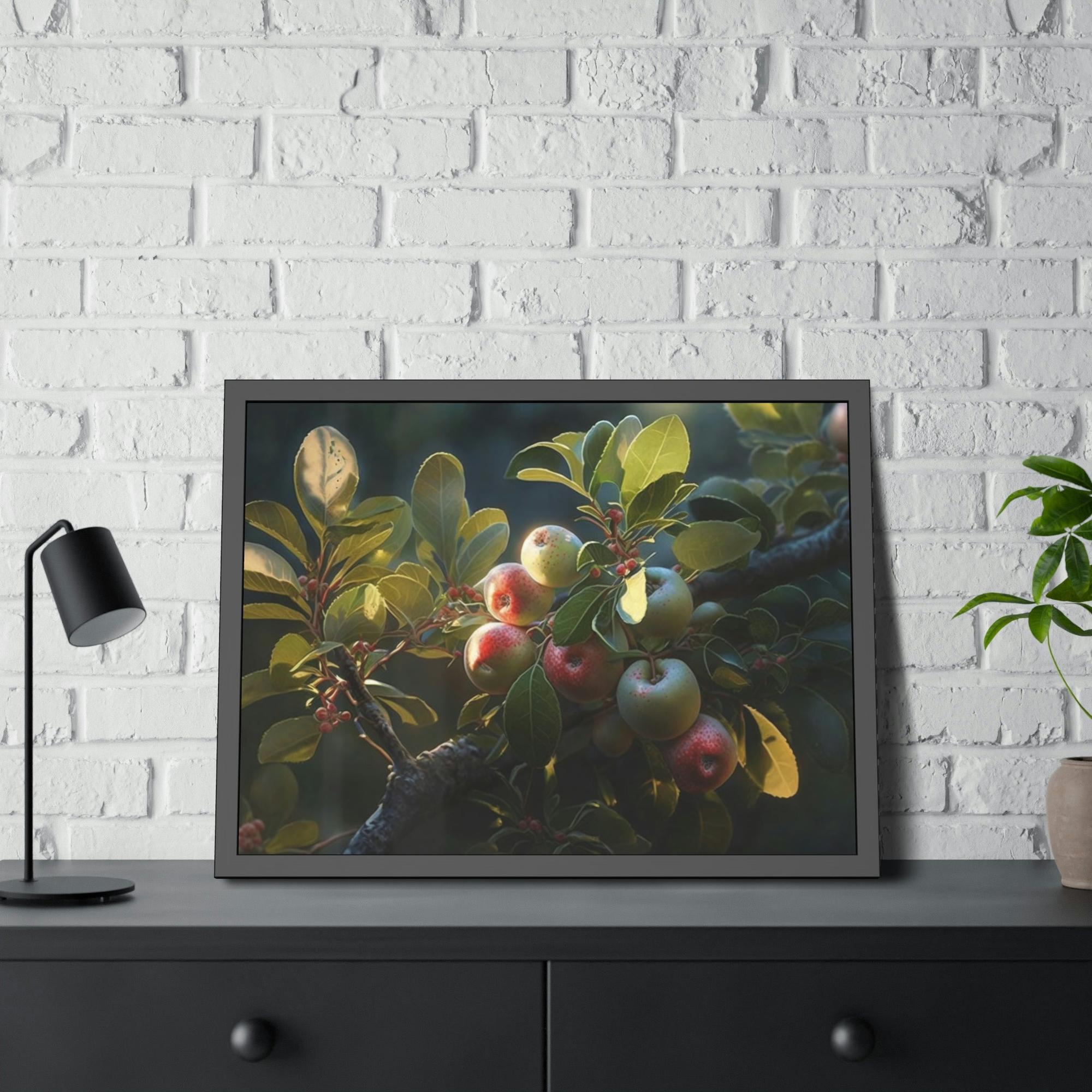 Apple Trees Apple Tree Blossoms: Framed Canvas & Poster Print of Springtime Flowers