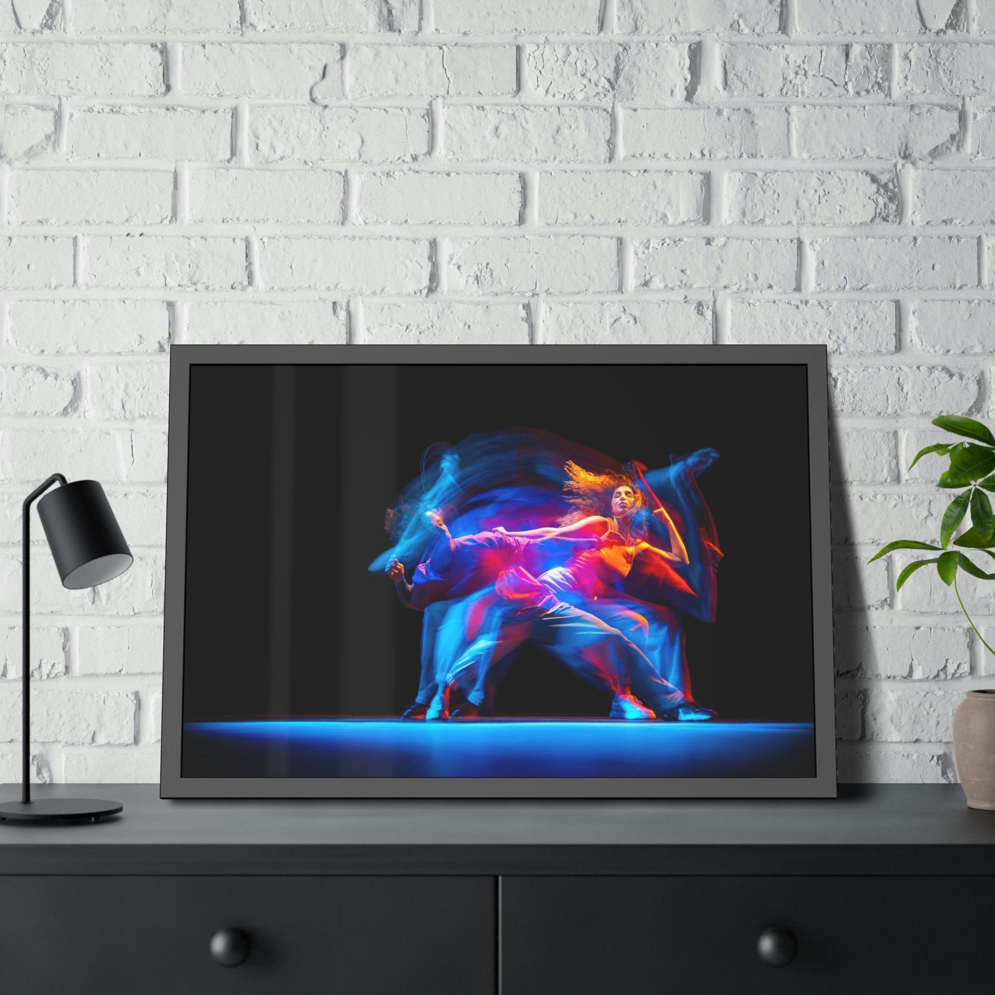 Dance The Joy of Movement: Framed Canvas & Poster of a Dancer in Full Motion