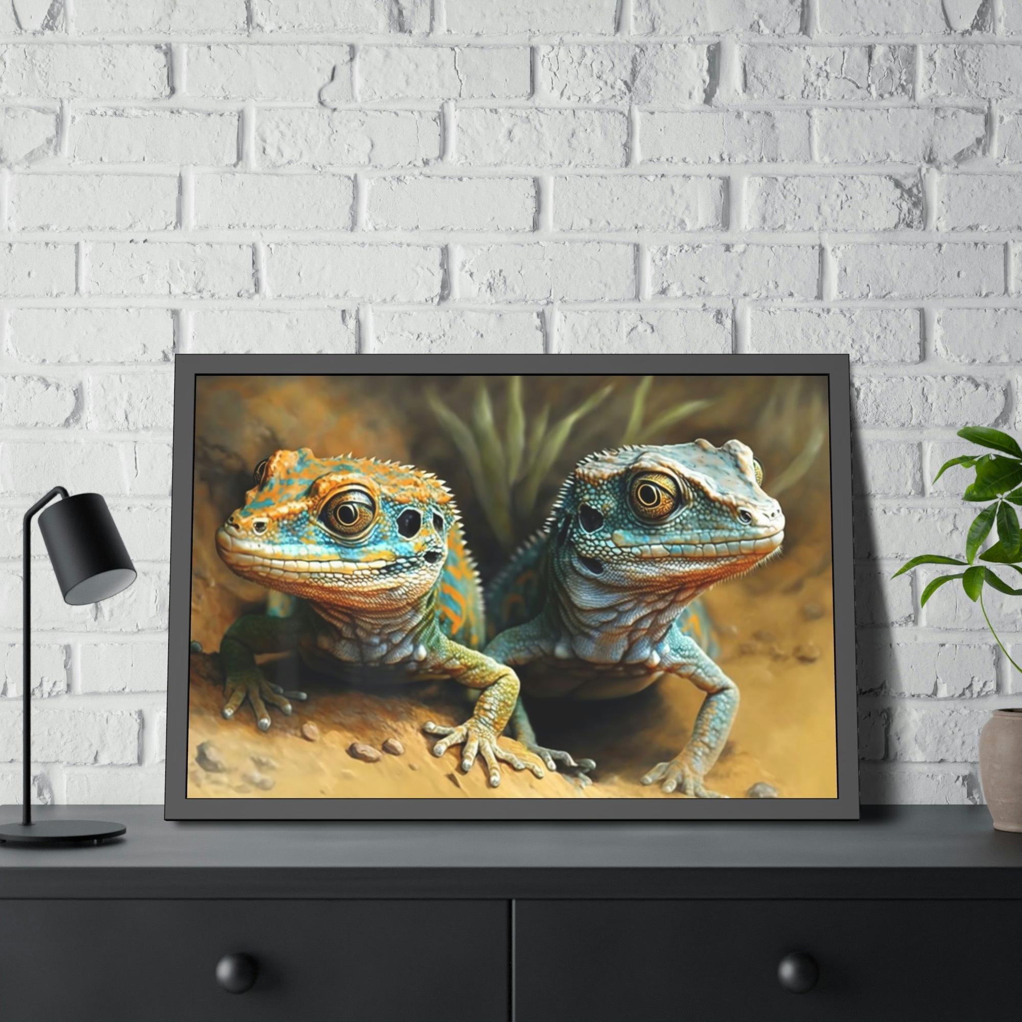 Lizards Lizard Kingdom: Canvas Print of Lizards in their Natural Habitat