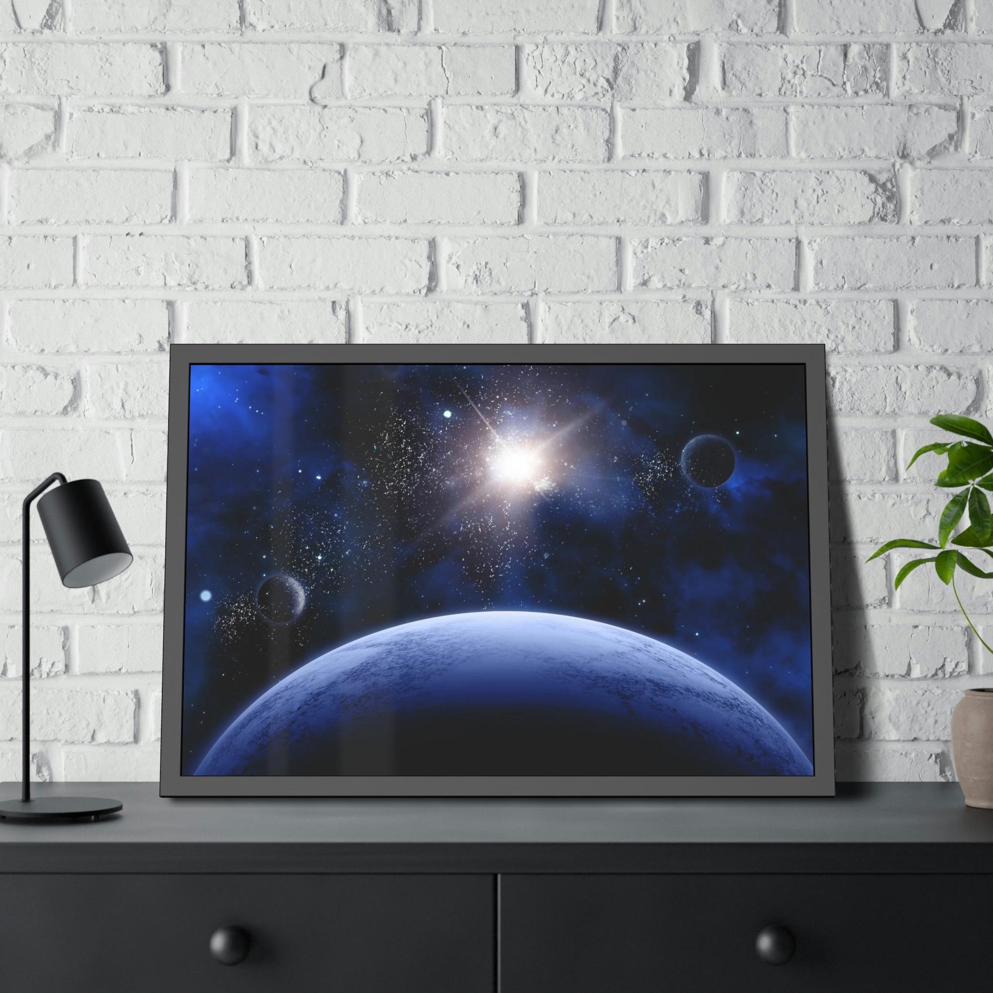 Planets Cosmic Odyssey: Natural Canvas Wall Art of Planets in Space