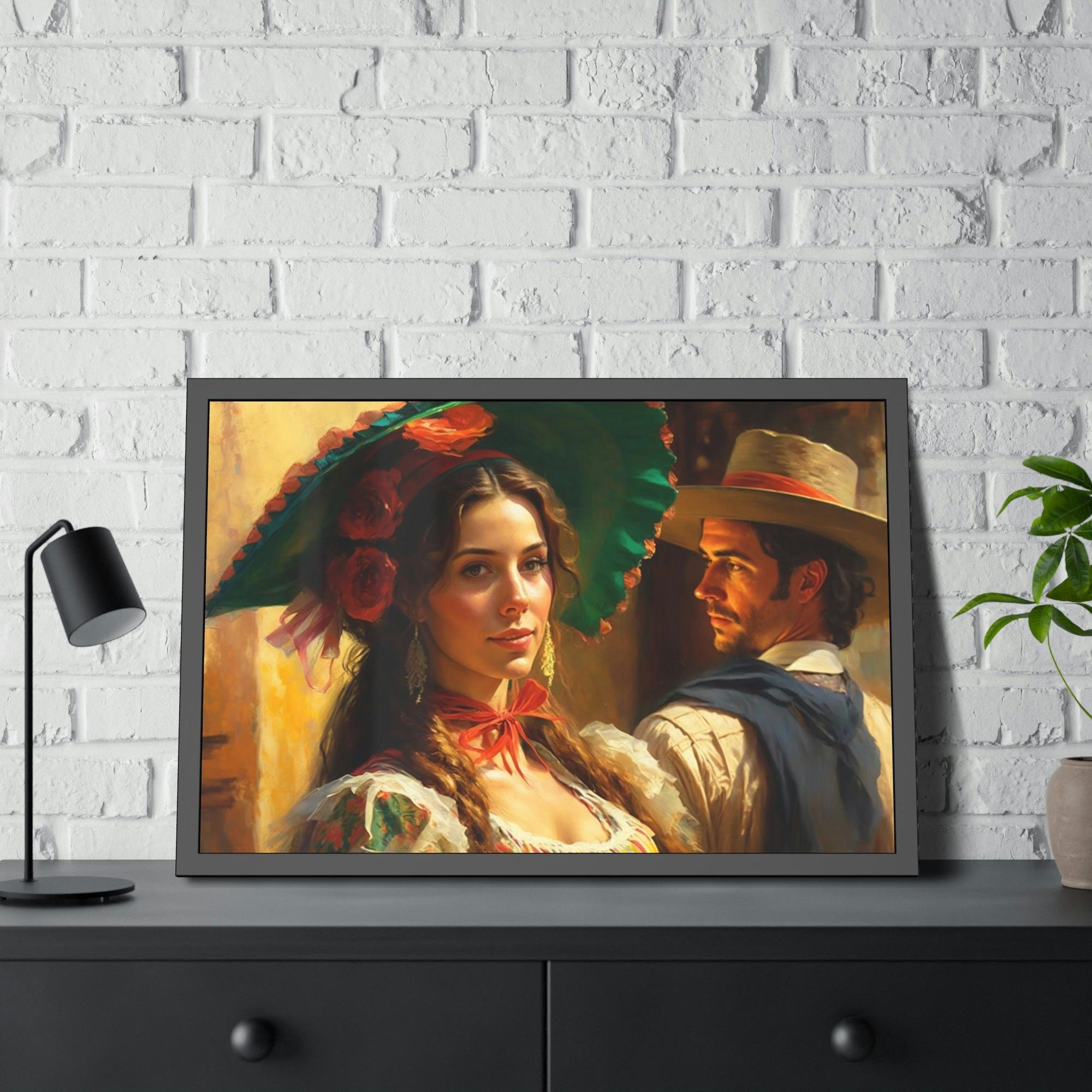 Italian Bella Italia: Natural Canvas Print Featuring a Beautiful Italian Girl