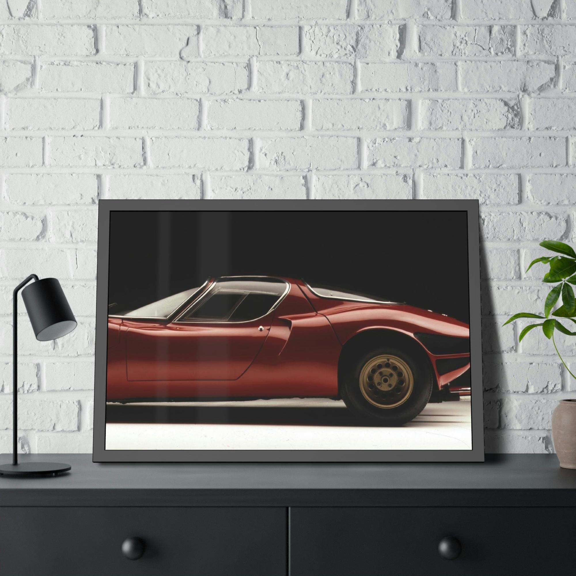 Alfa Romeo Vintage Beauty: A Framed Canvas of an Alfa Romeo Classic Car