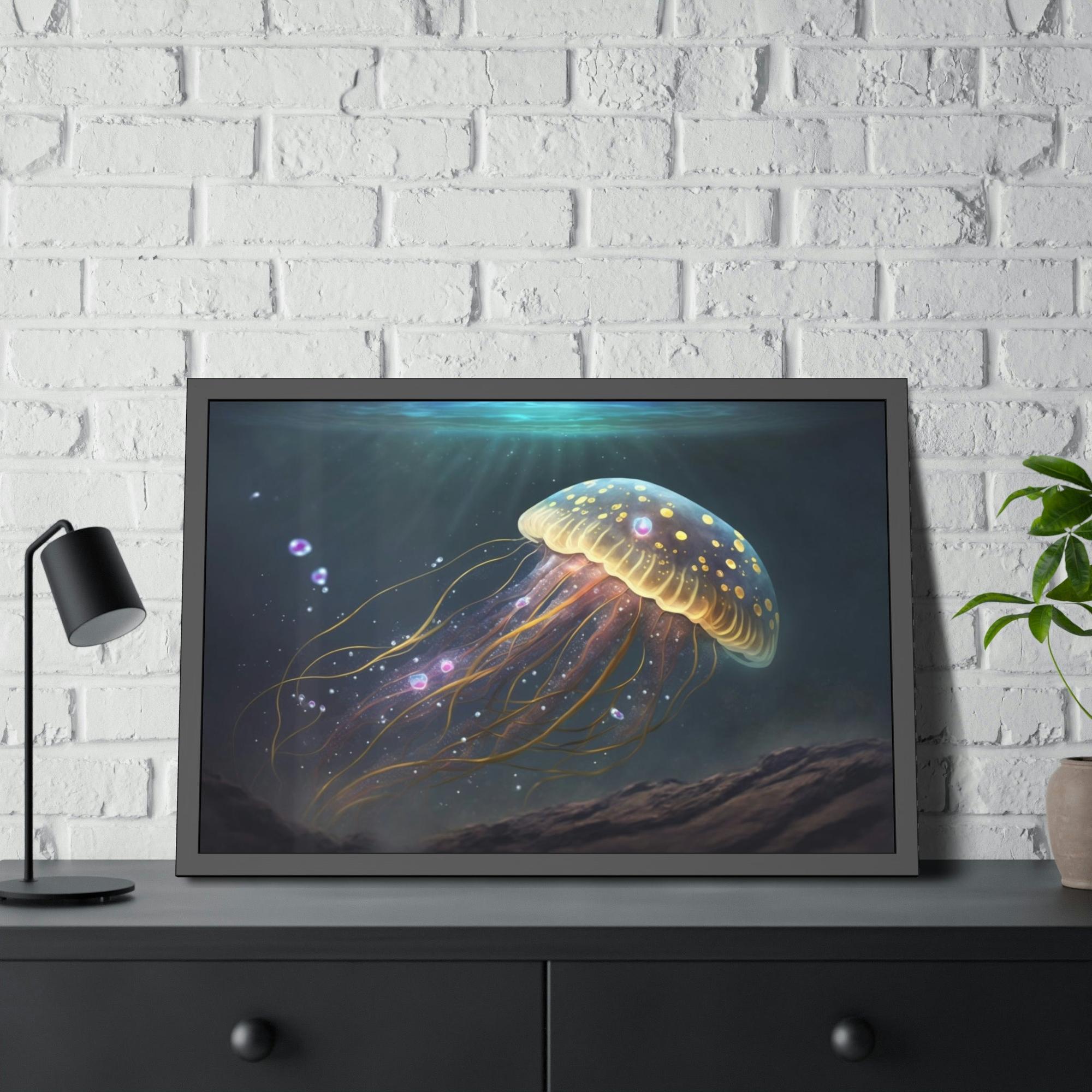 Jellyfishs Graceful Jellyfish: A Natural Canvas Masterpiece of Ocean Life