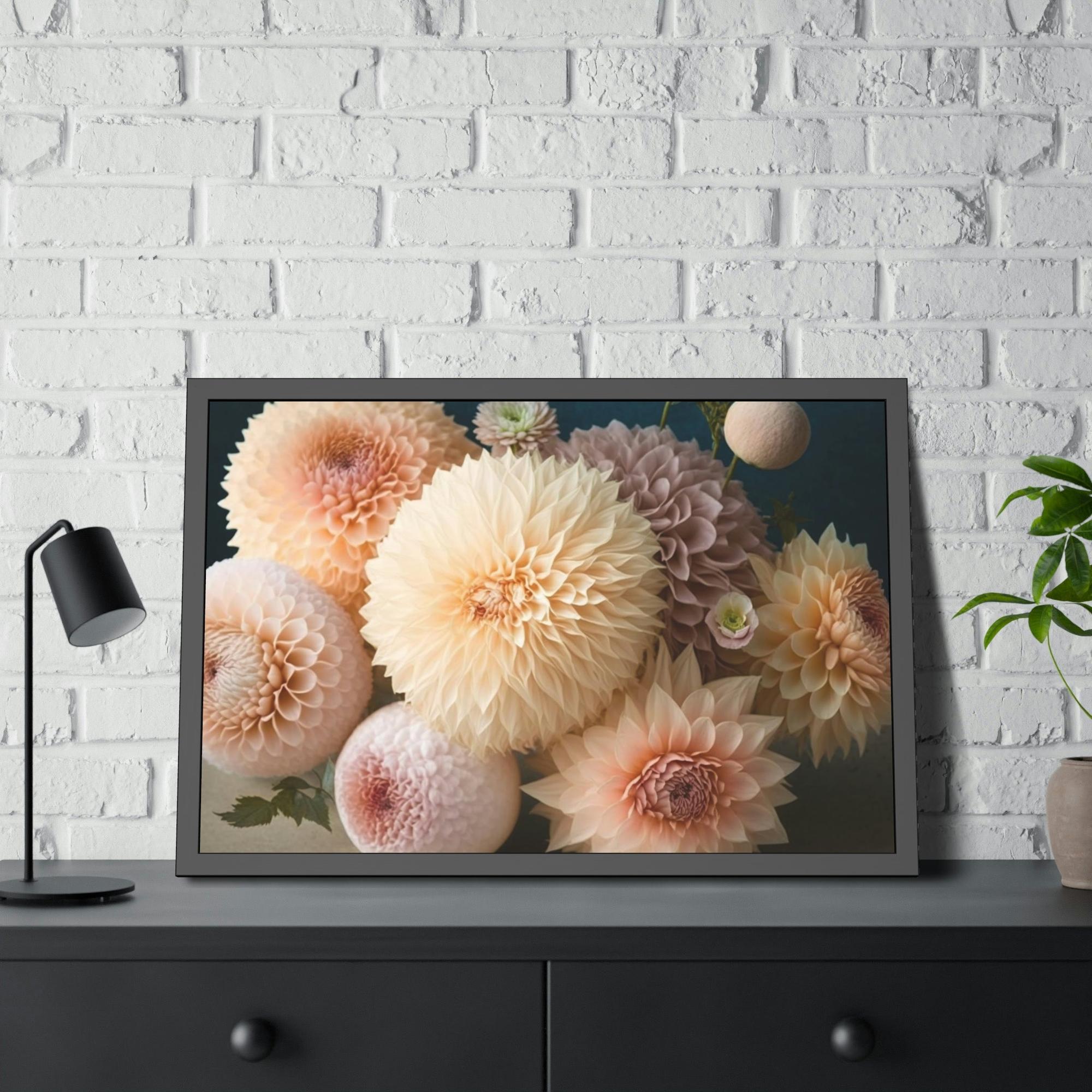 Dahlias Dahlias in Bloom: A Natural Canvas & Poster Print of Stunning Flowers