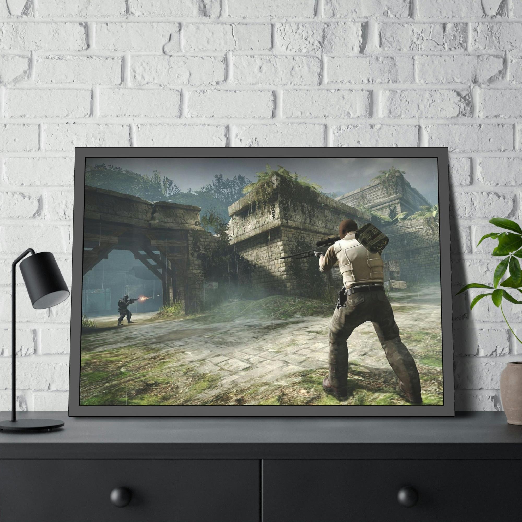 Counter Strike Counter Strike: Intense Gaming Wall Art on Natural Canvas & Poster