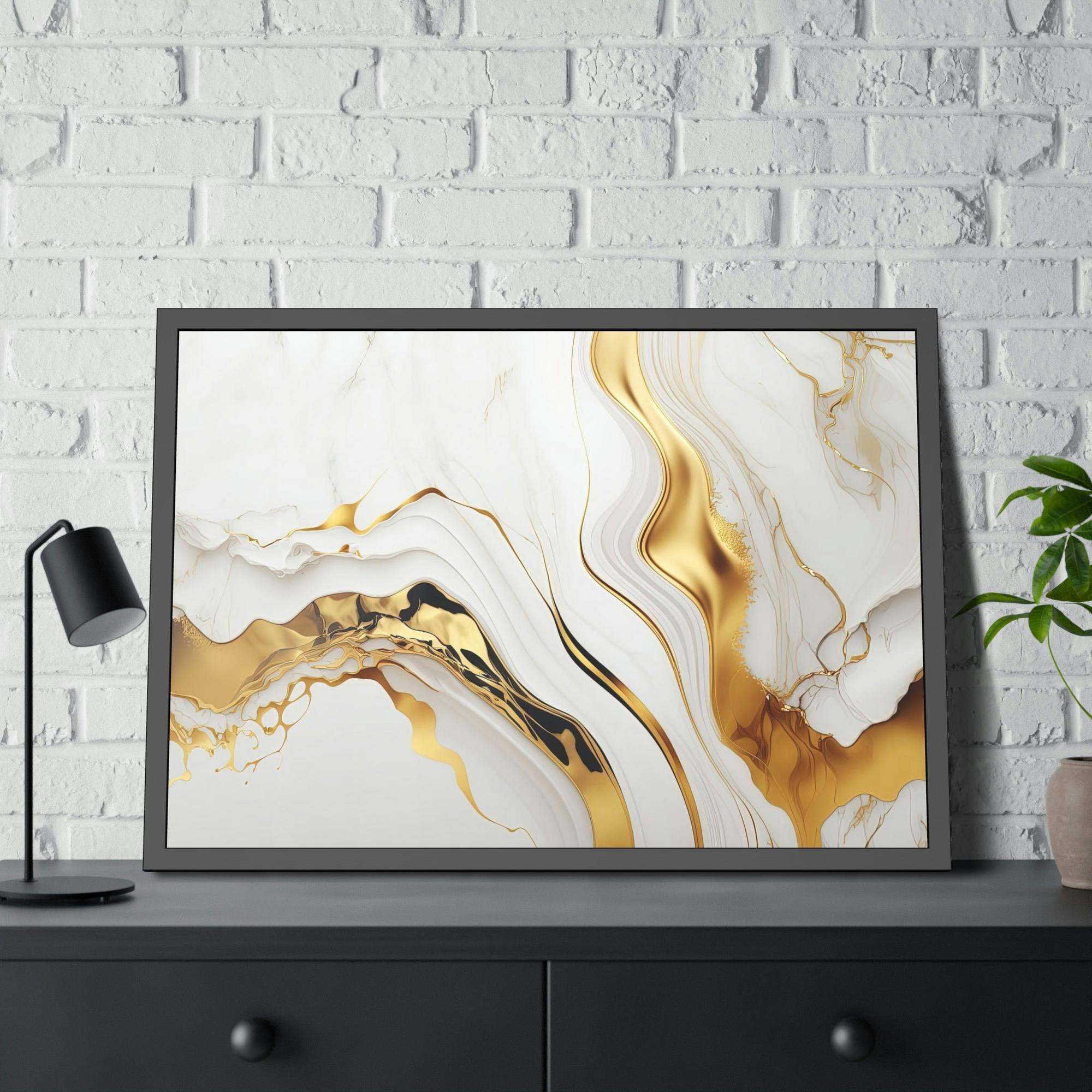 Gold Abstract Art Ethereal Radiance: Inspiring Canvas & Poster Wall Art of Gold Abstracts