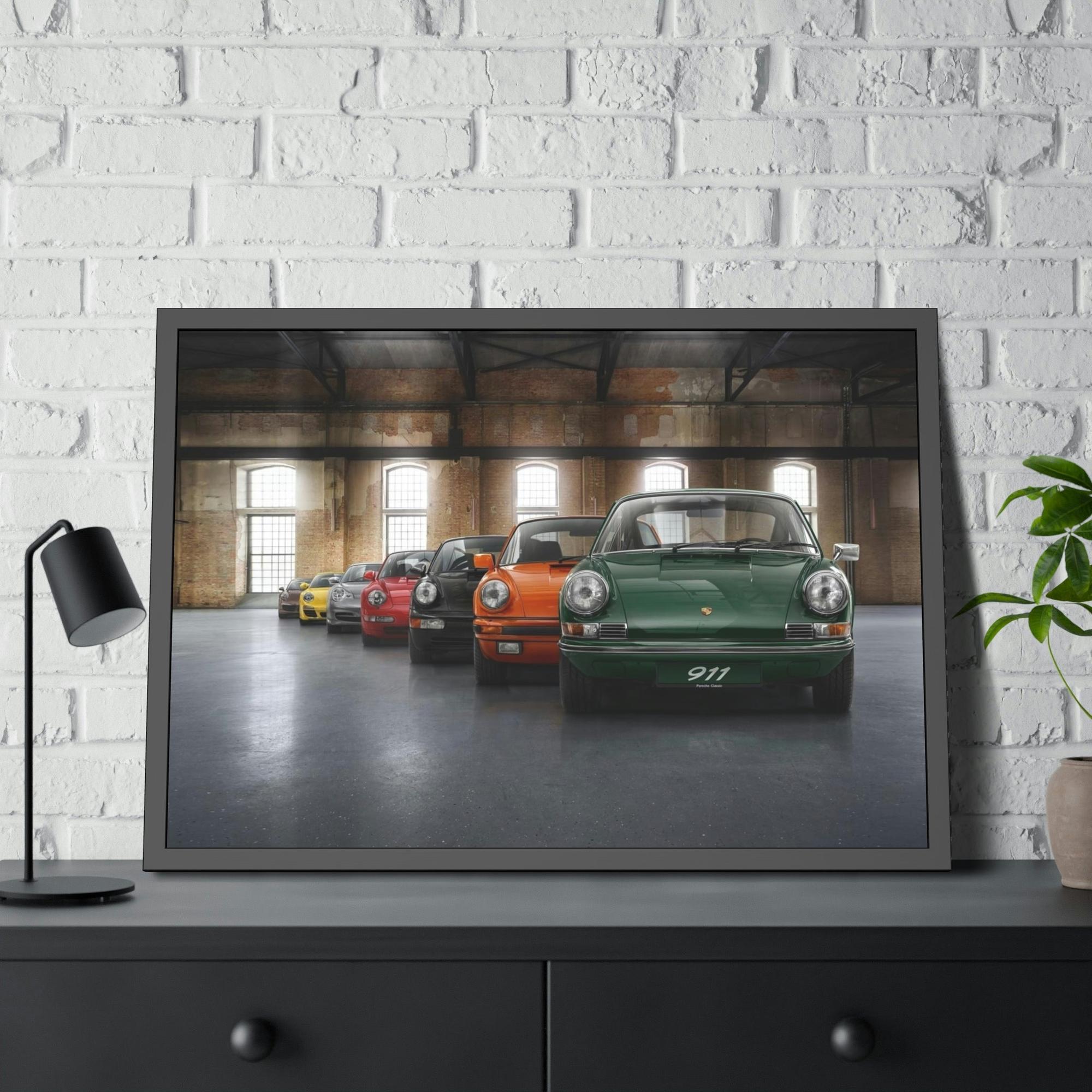 Porsche The Porsche Collection: A High-Quality Framed Poster for Car Enthusiasts