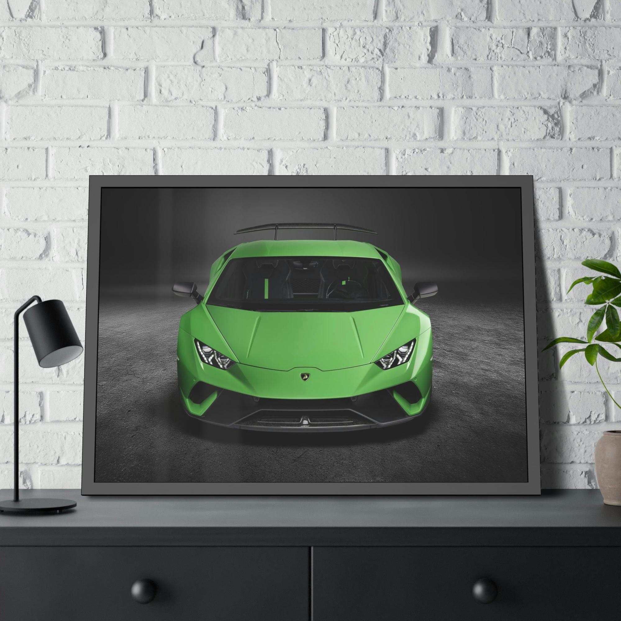 Lamborghini Italian Beauty on Canvas: Lamborghini Wall Art on Natural Canvas